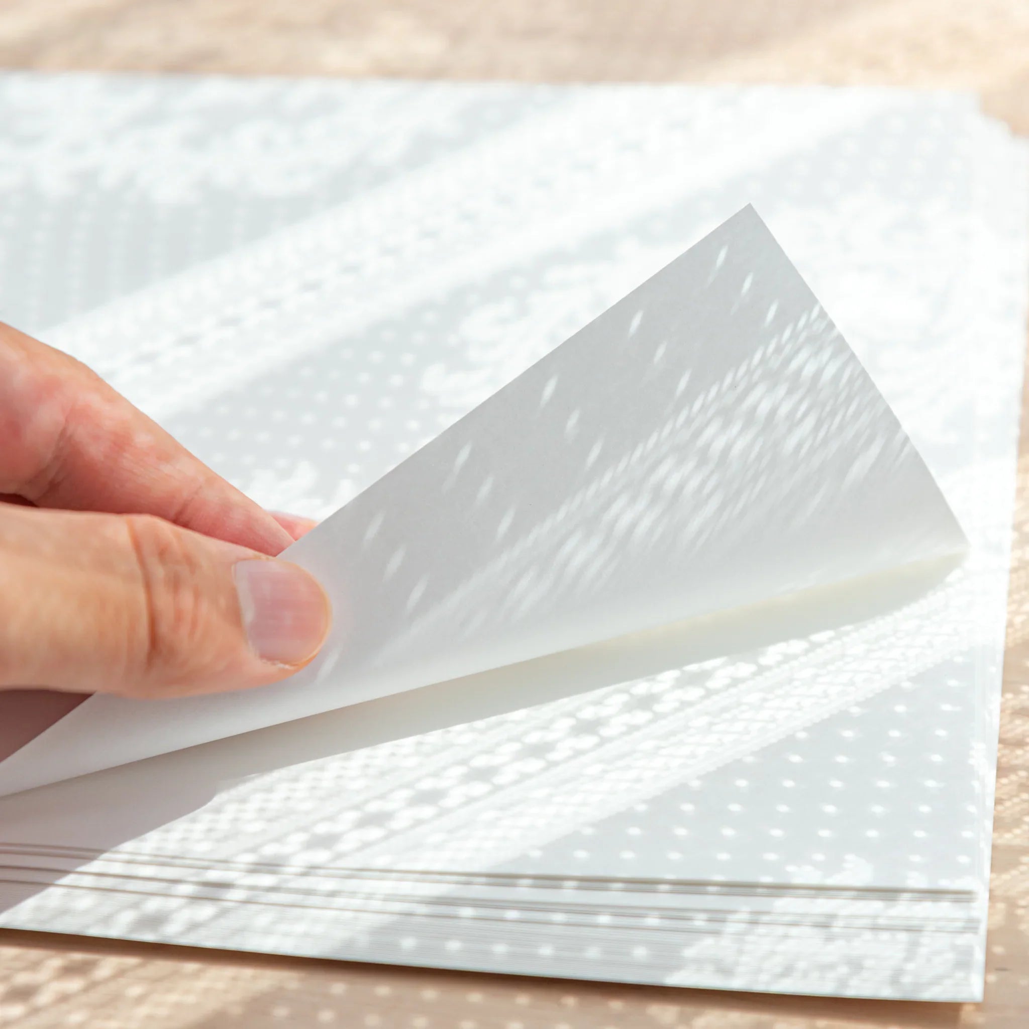 Sanzen Tomoe River A4 Loose Leaf Paper shown displaying fine quality paper, Japanese writing stationery