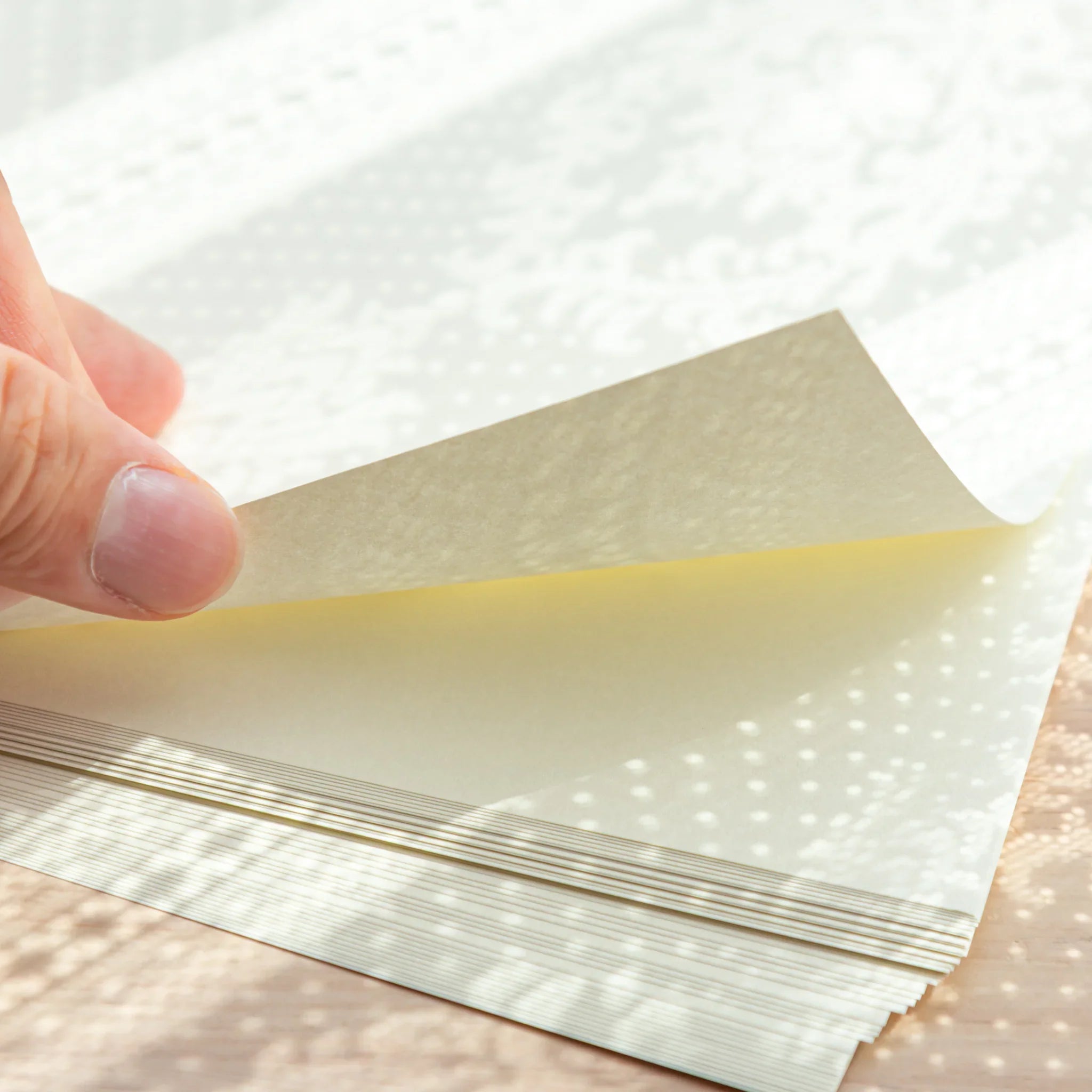 Soliste A4 Loose Leaf Paper shown displaying fine paper quality, Japanese loose leaf stationery, Japanese loose leaf paper