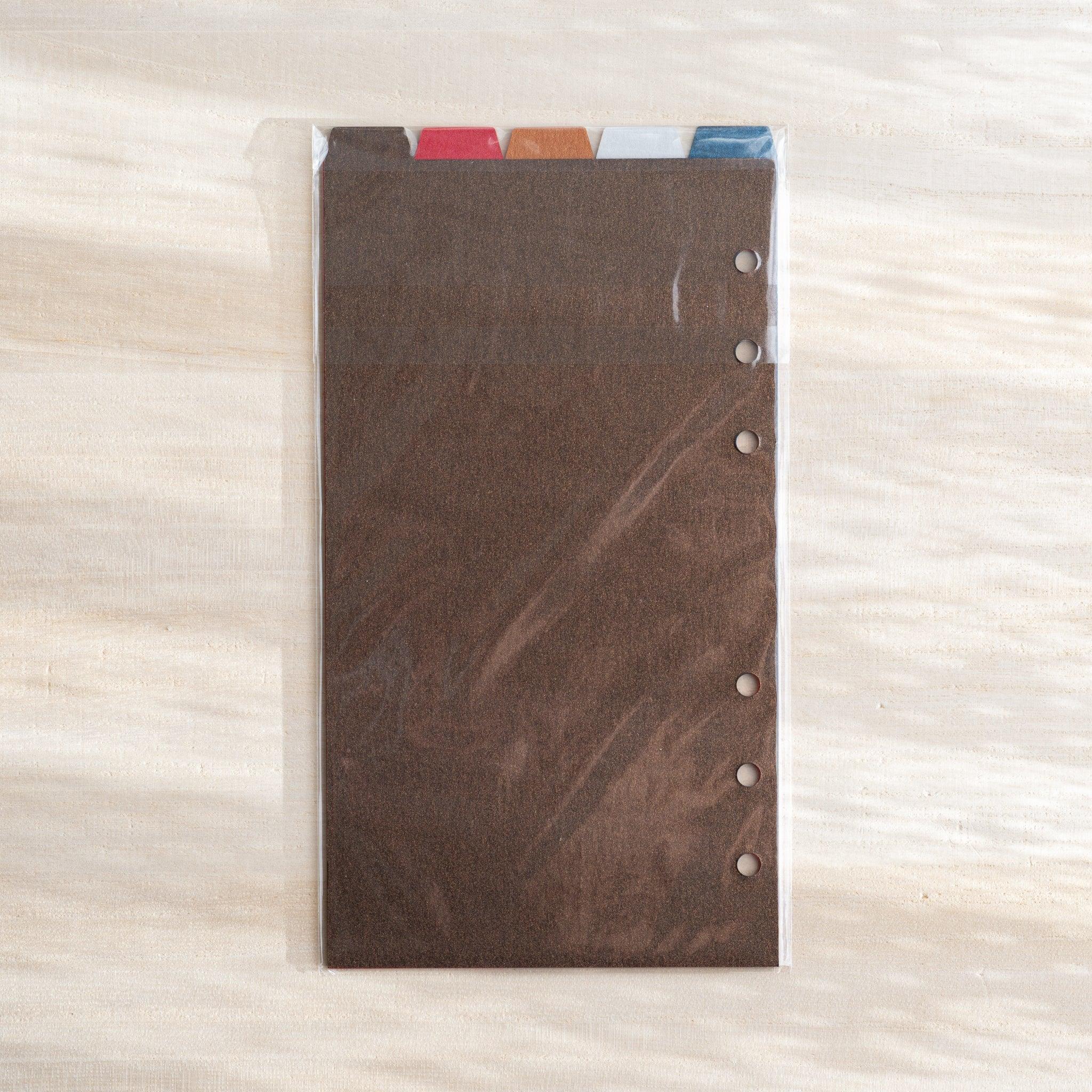 Stardream index dividers in packaging, showing top tabs and punched holes.