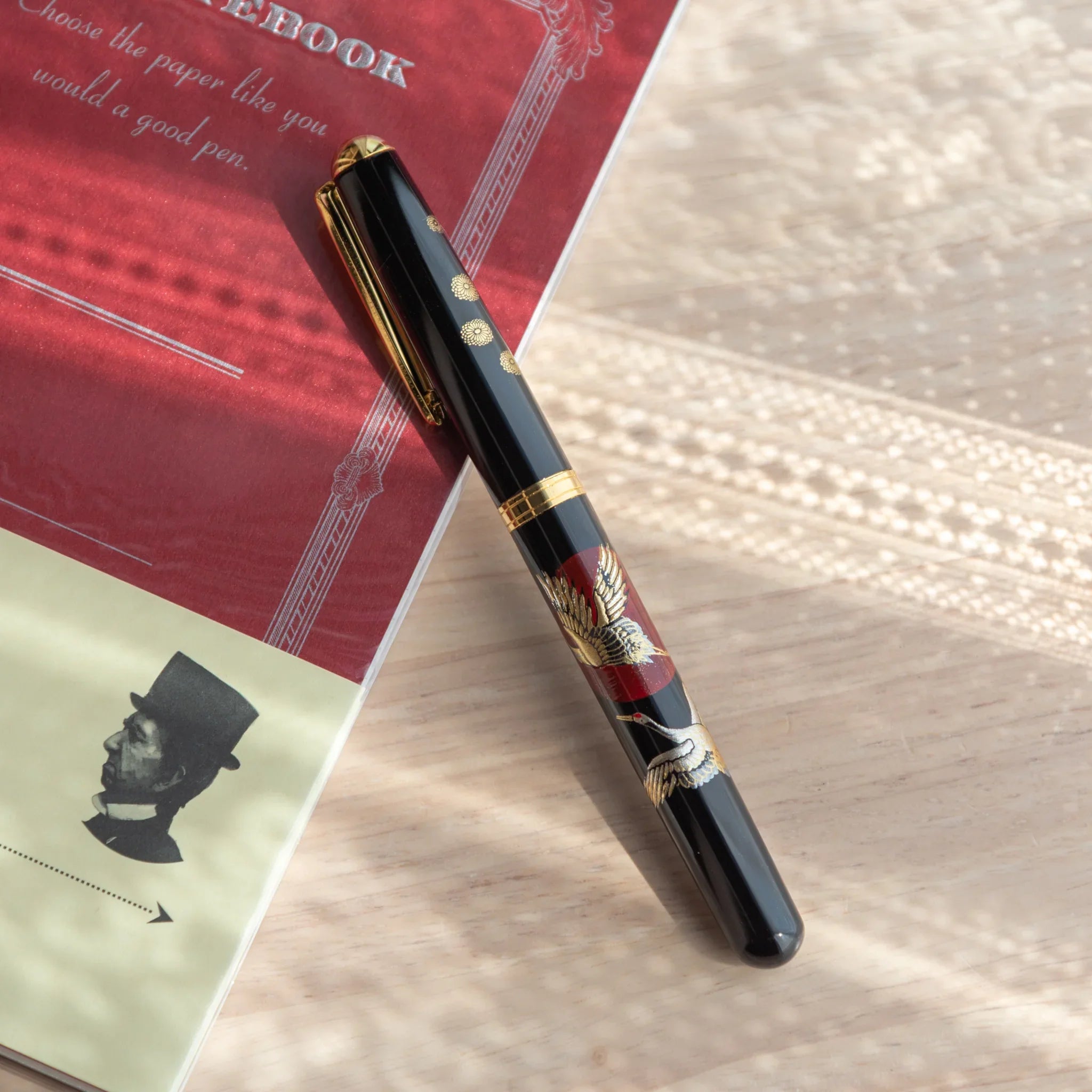 Sunrise Cranes Yamanaka Fountain Pen