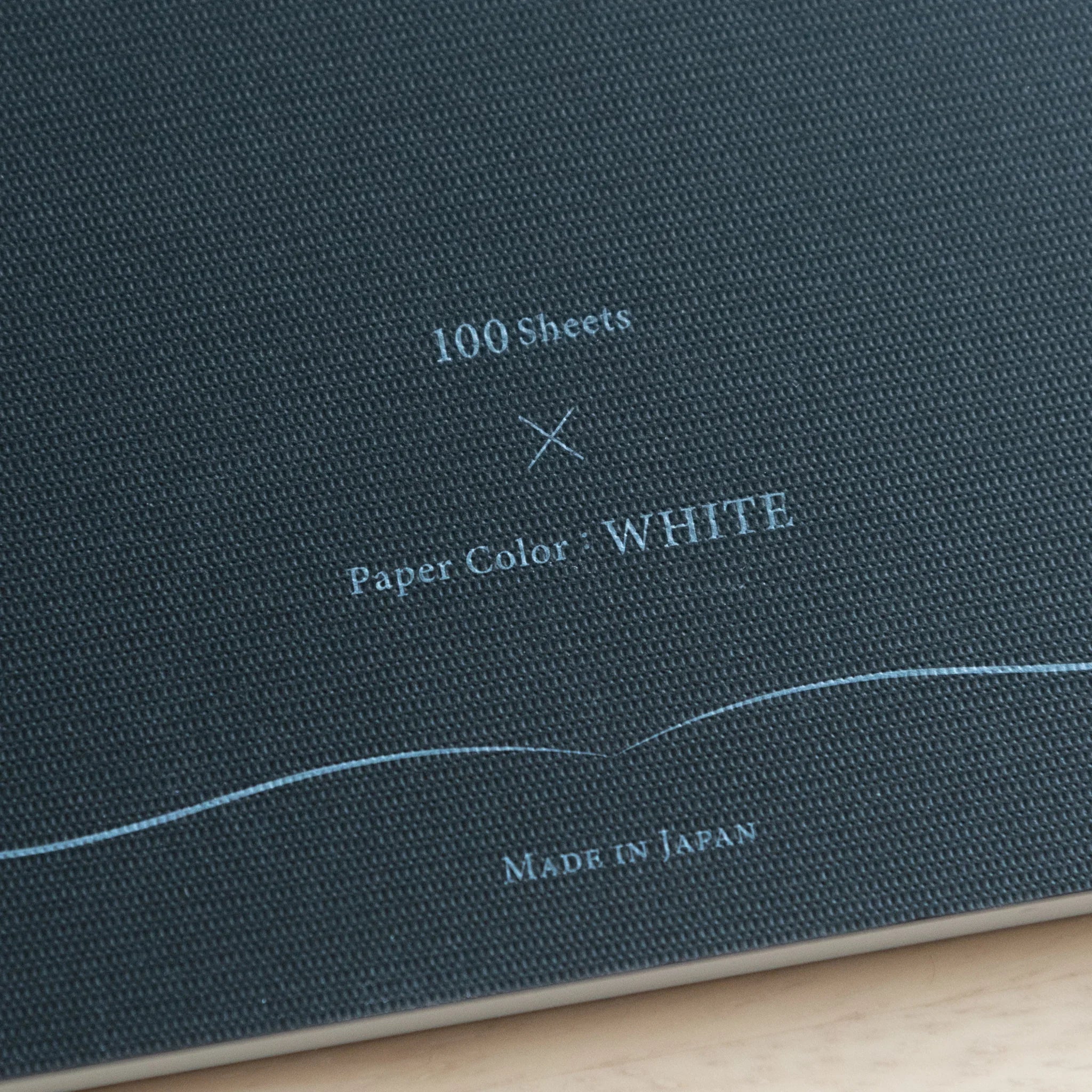 Sanzen Tomoe River writing pad cover shot with Japanese specifications text minimal visible for fountain pen writing