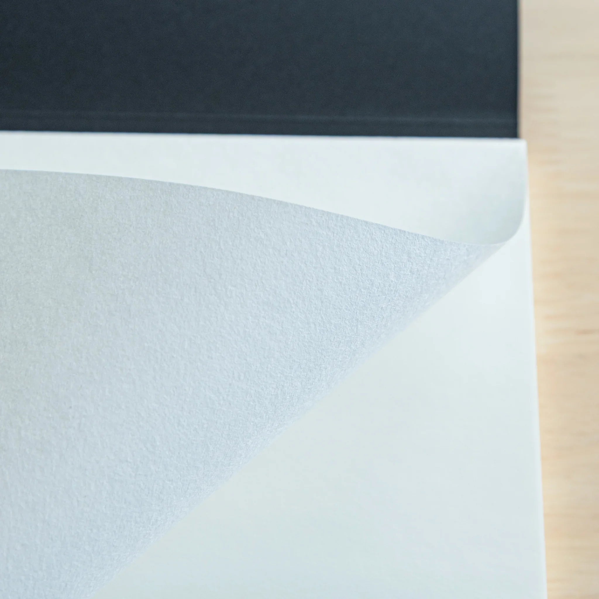 Tomoe River FP writing pad pages displaying combination of ruled and blank sections for FP use for fountain pen writing