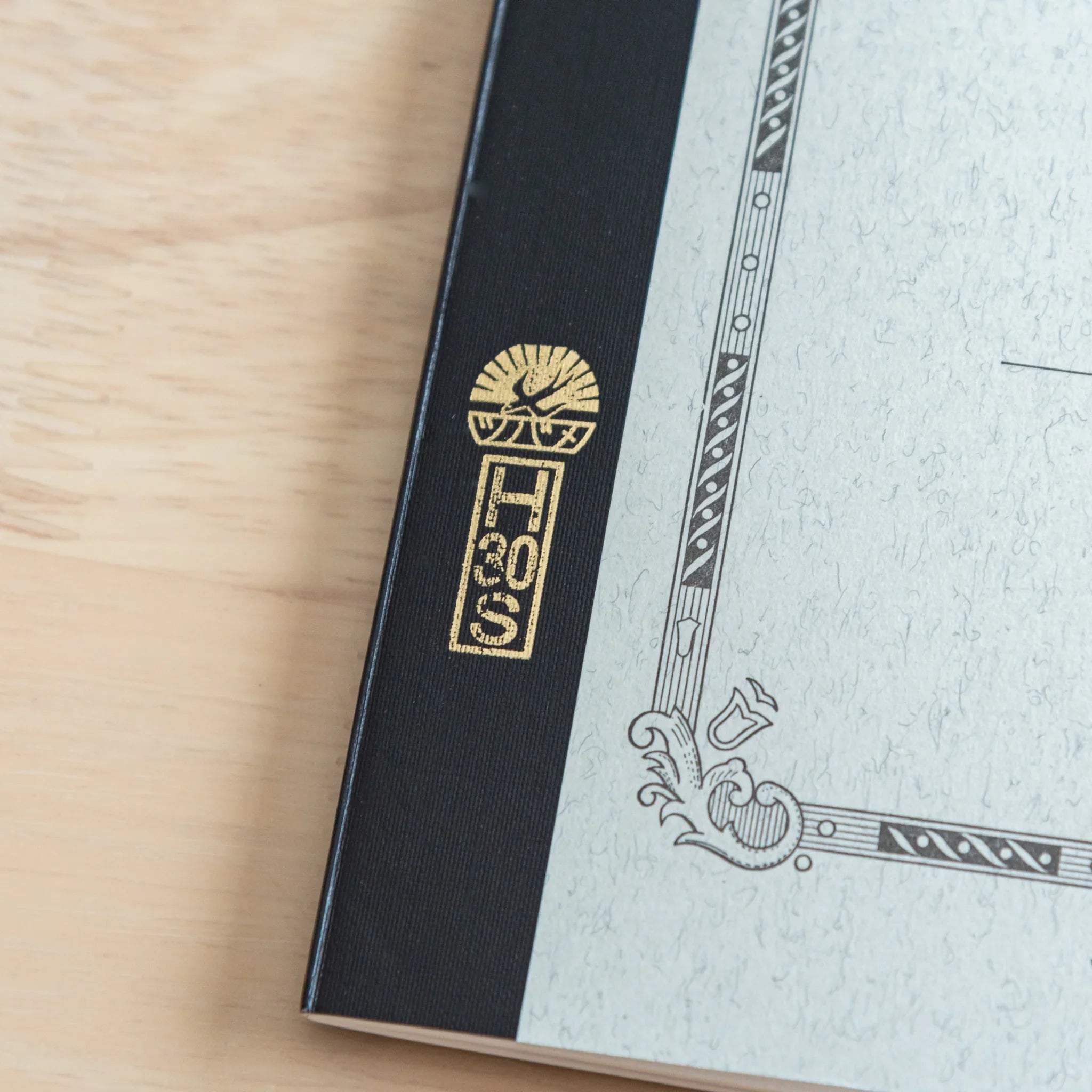 Tsubame Fools University Notebook side edge detail showing binding construction paper quality complete