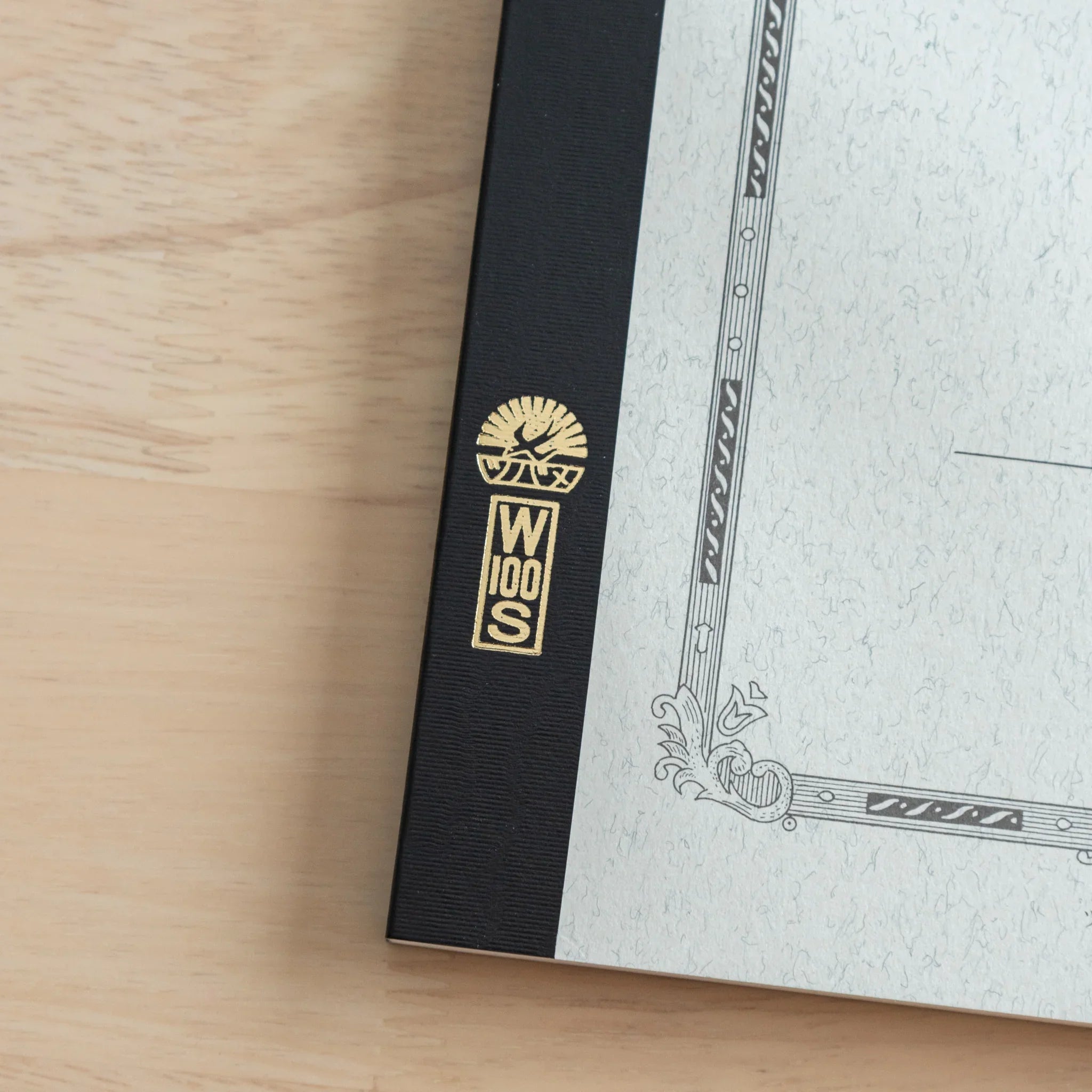 White variant Tsubame Fools Notebook (W100S) spine and pages showing 100-page option with quality cream paper