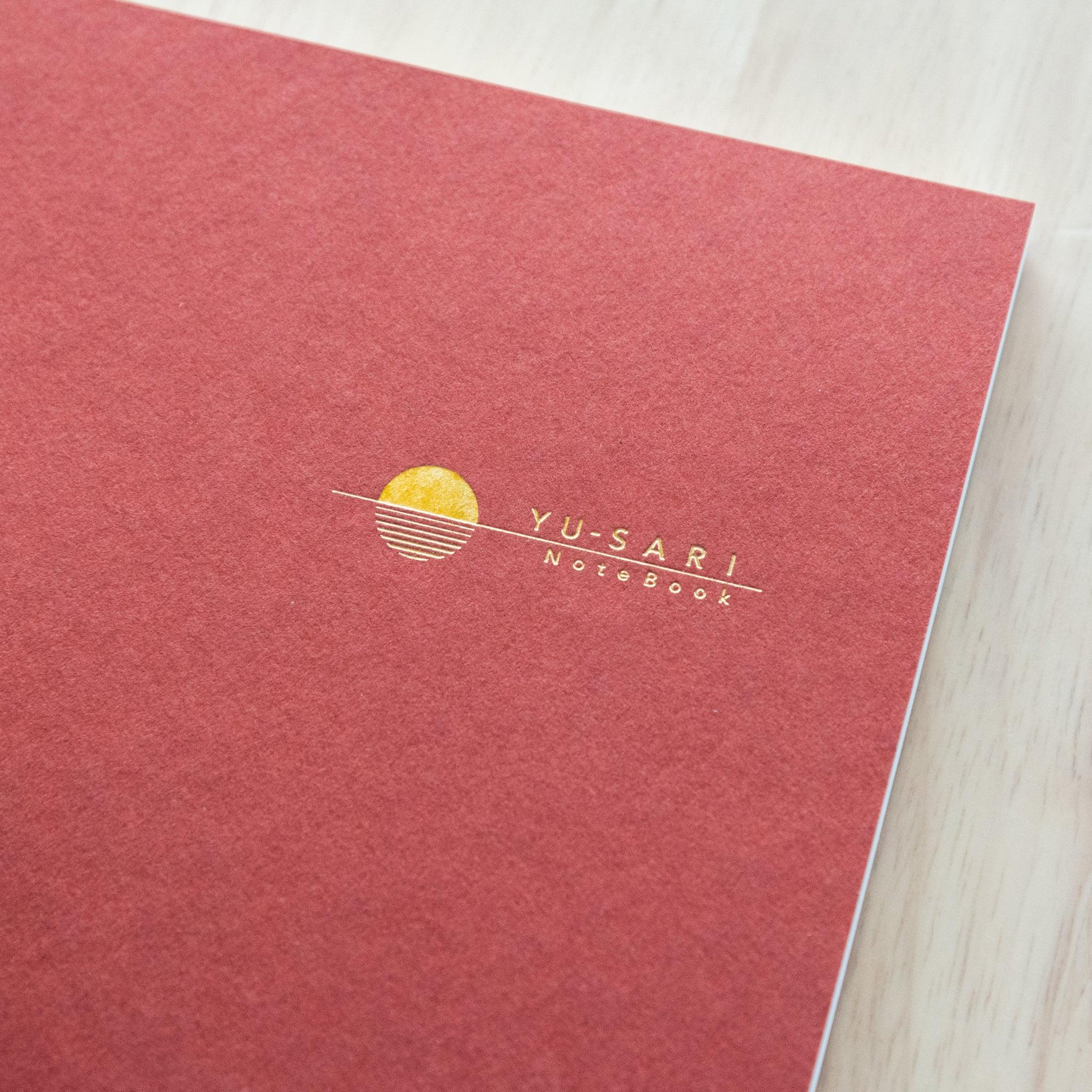 YU-SARI Fountain Pen Notebook, top-down perspective with detail providing full visual representation and product details