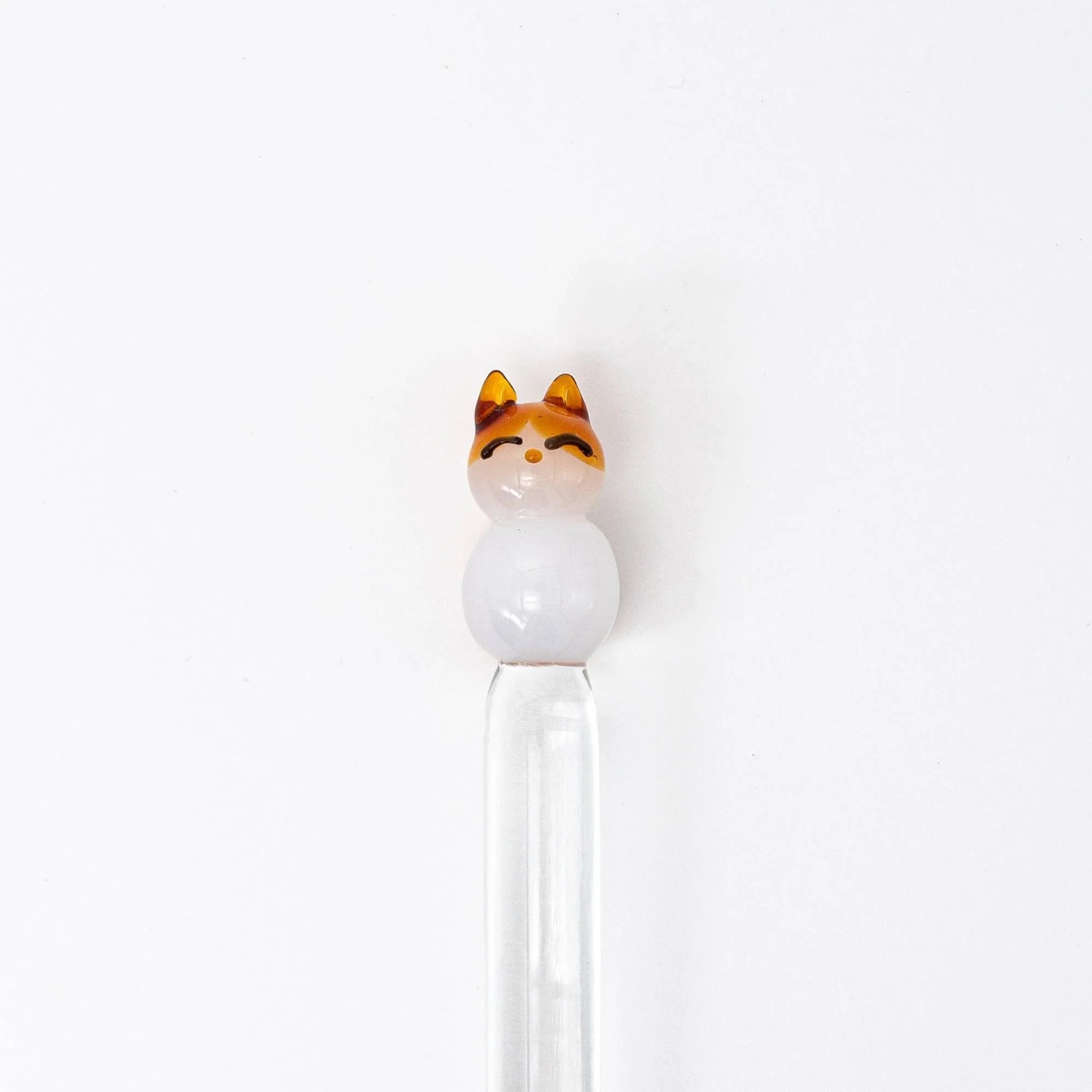 Cat Perch dip pen in calligraphy use demonstrating smooth writing with cat-inspired design and glass with holder