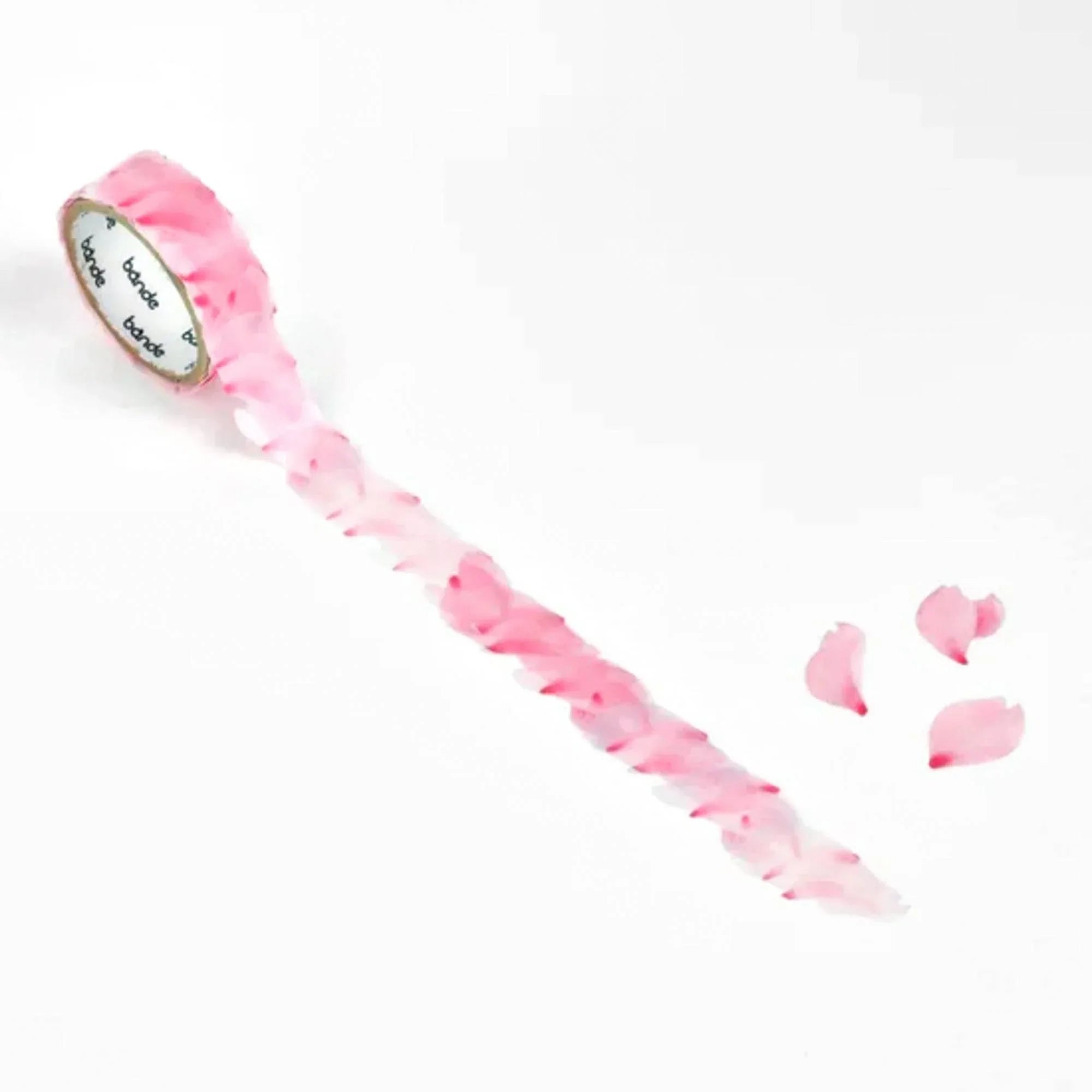 Bande Dancing Sakura Petals washi tape sticker roll with delicate cherry blossom petal designs and pre-cut stickers