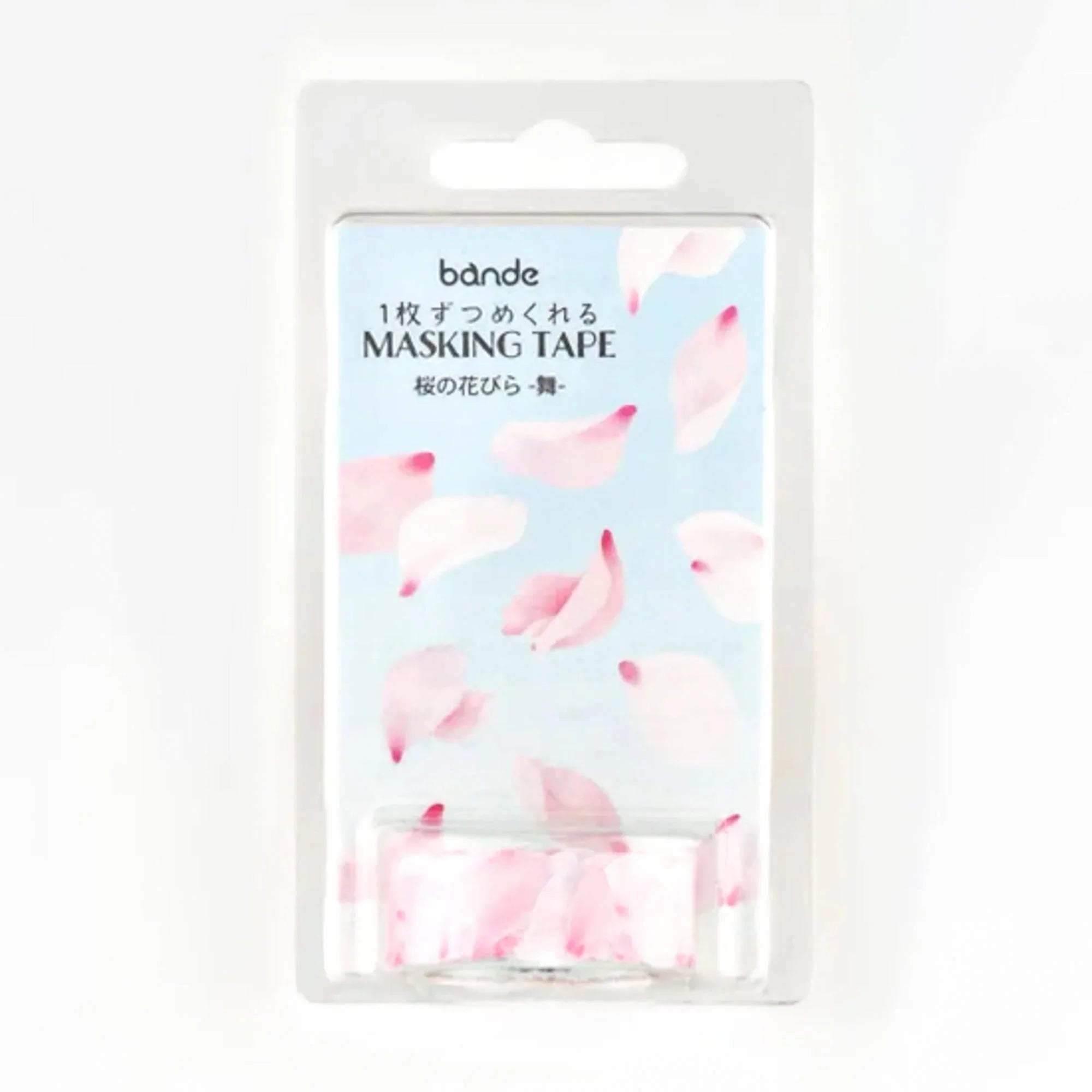 Dancing Sakura Petals Bande masking tape sticker design detail showing animated blossom sticker patterns