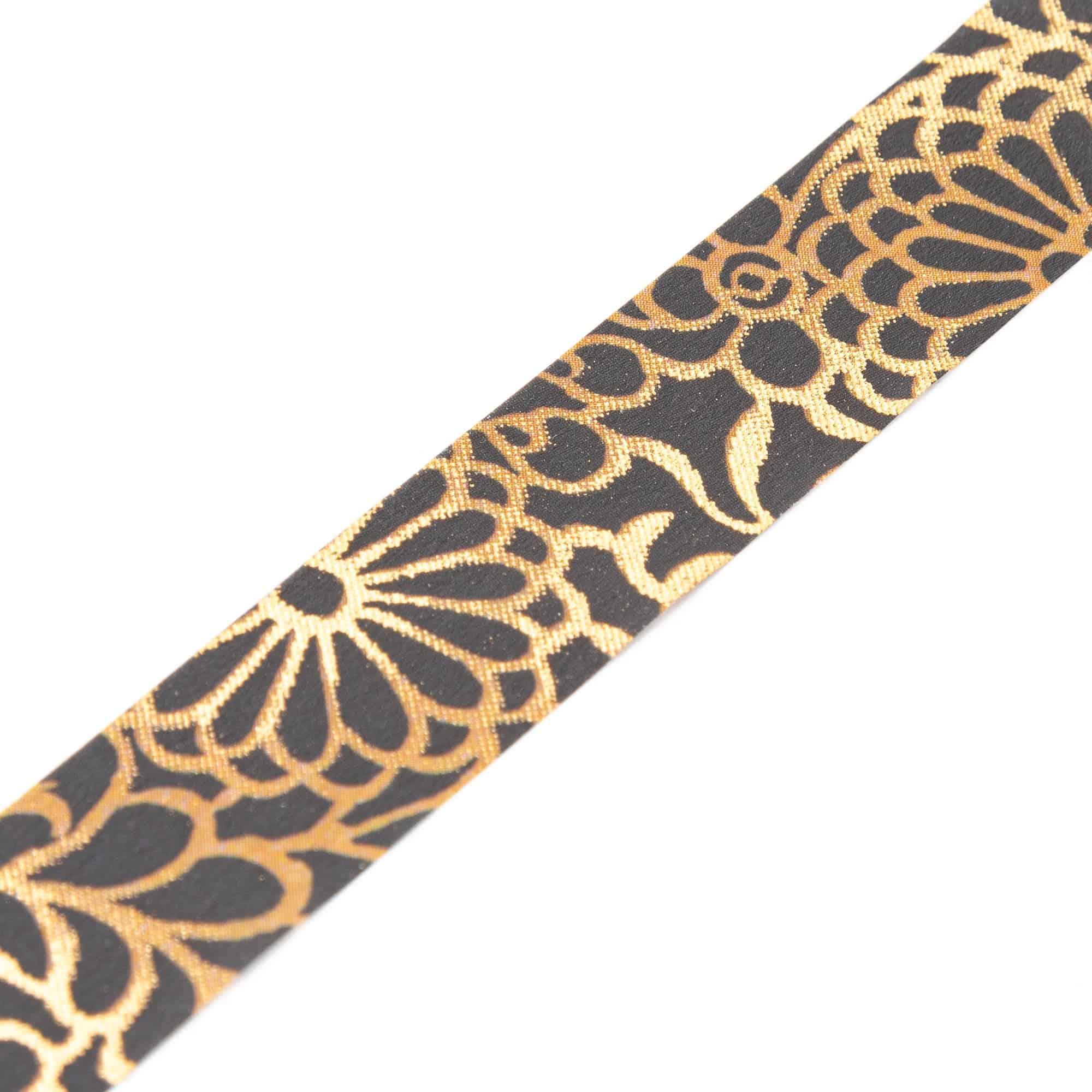 Close-up of Iyo Washi Tape showcasing intricate chrysanthemum patterns, emphasizing vibrant colors and detailed craftsmanship.