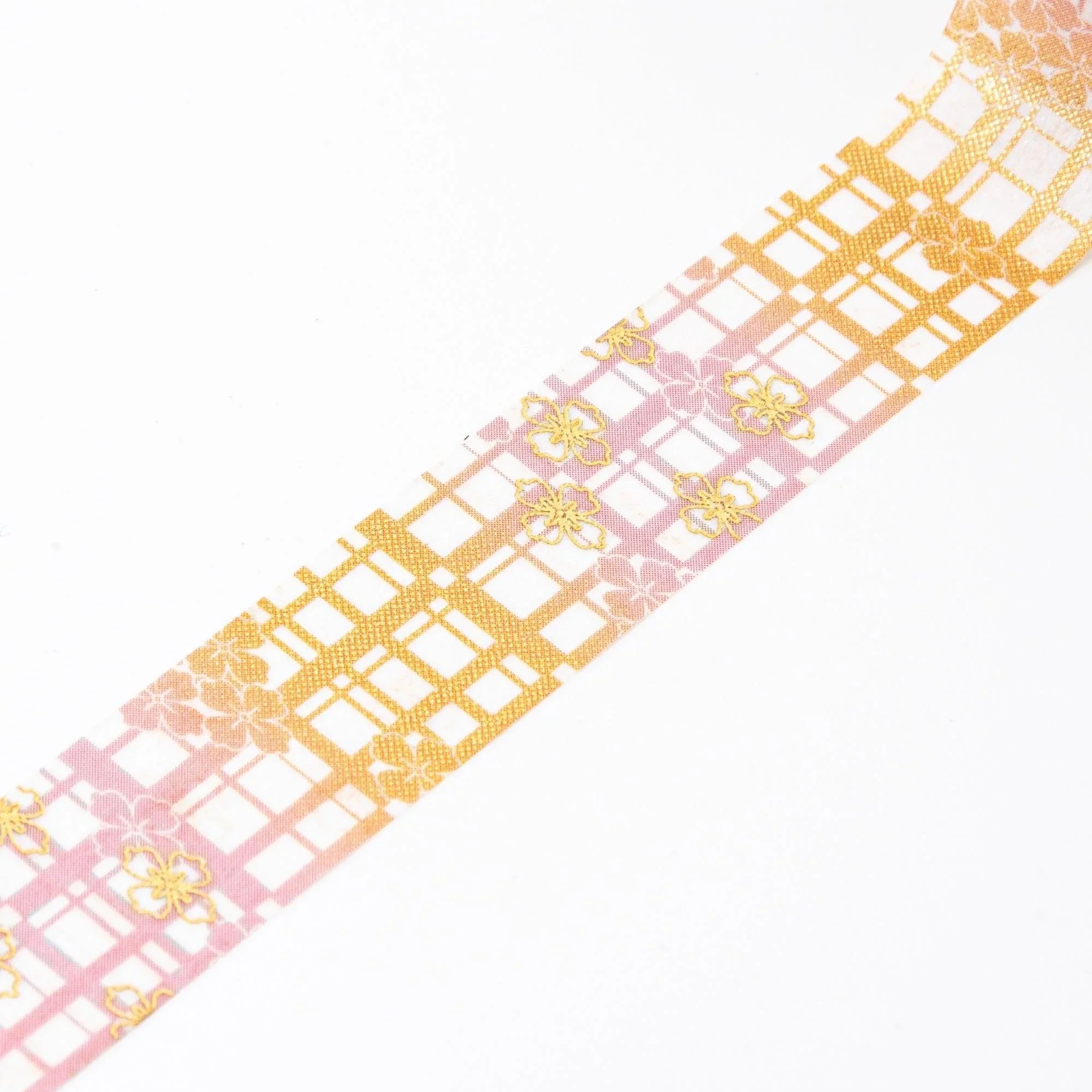 Floral Lattice Iyo washi tape rolled spool display from Kimono Beauty series Japanese textile design art