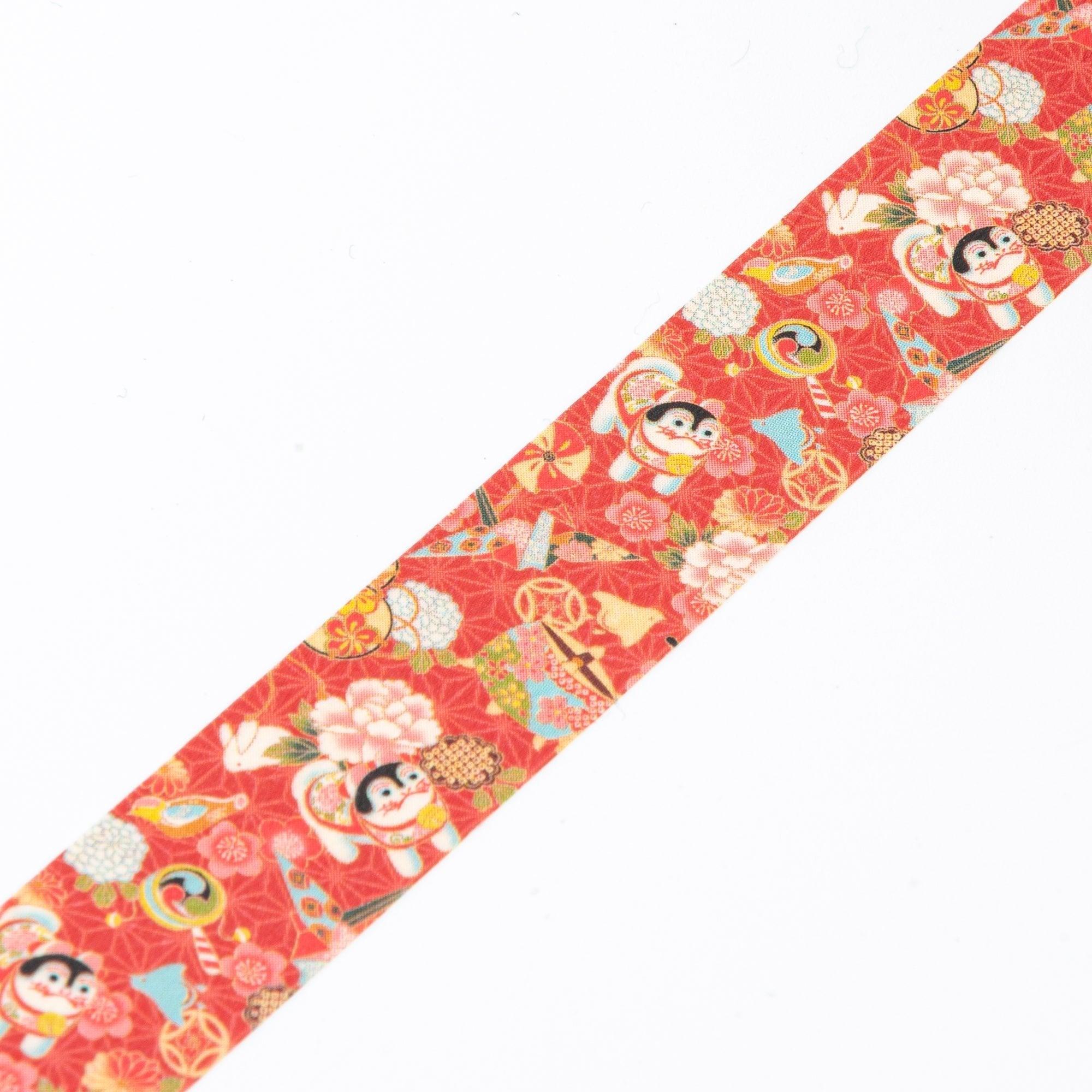 Guardian Dog Japanese washi tape detailed view highlighting ceremonial guardian dog pattern design traditional