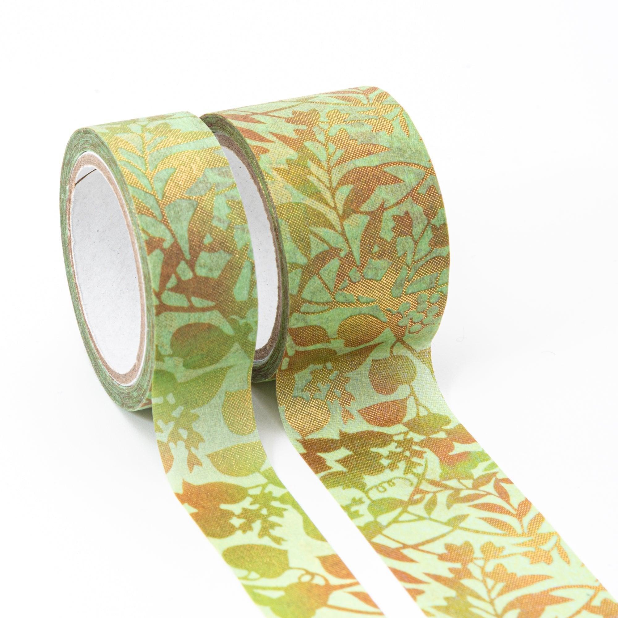 Kimono Beauty Series Iyo Washi Tape featuring elegant Komorebi art, beautifully displayed on a wooden desk with refined craftsmanship.