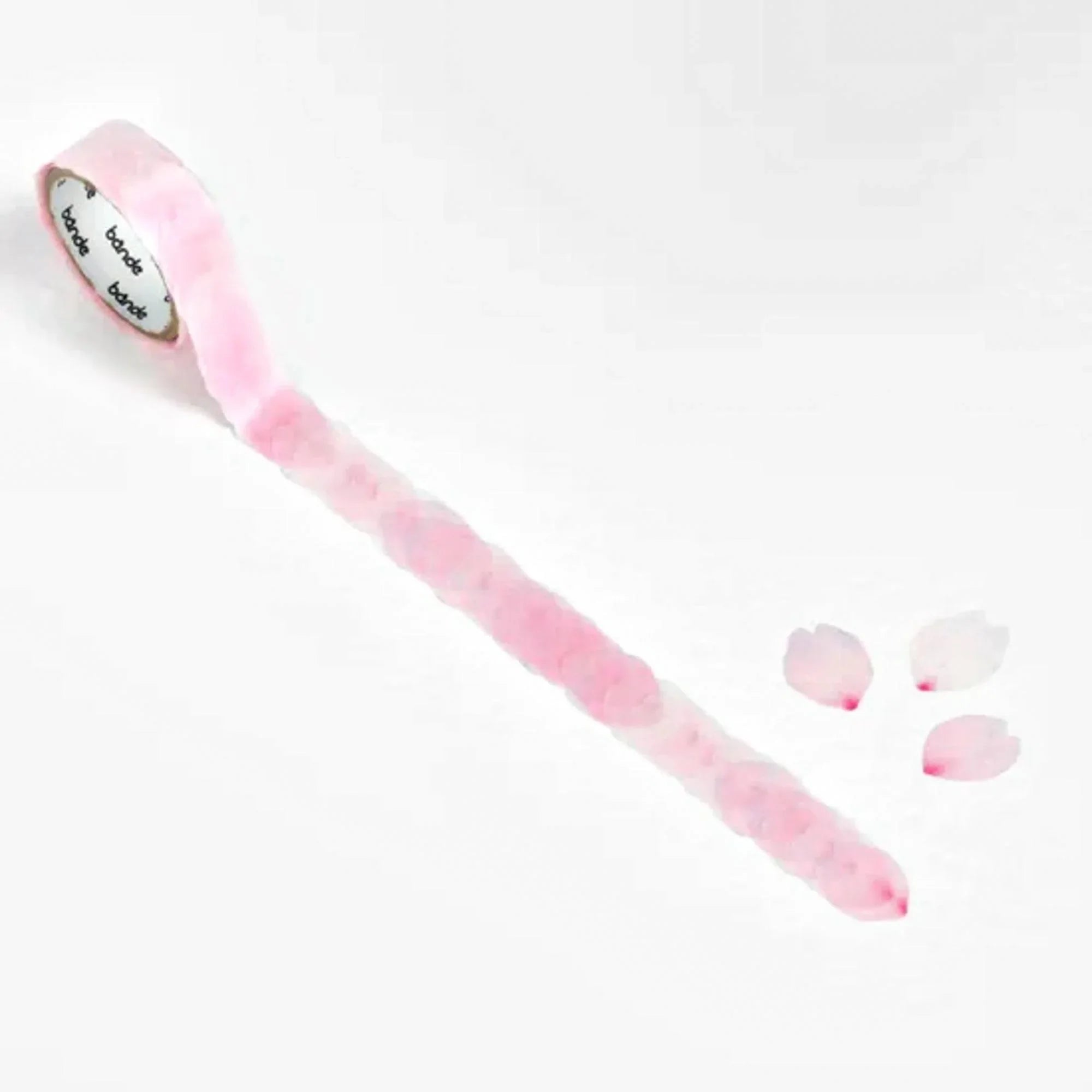 Sakura Petals Bande washi tape sticker roll diagonal angle featuring cherry blossom-themed sticker design