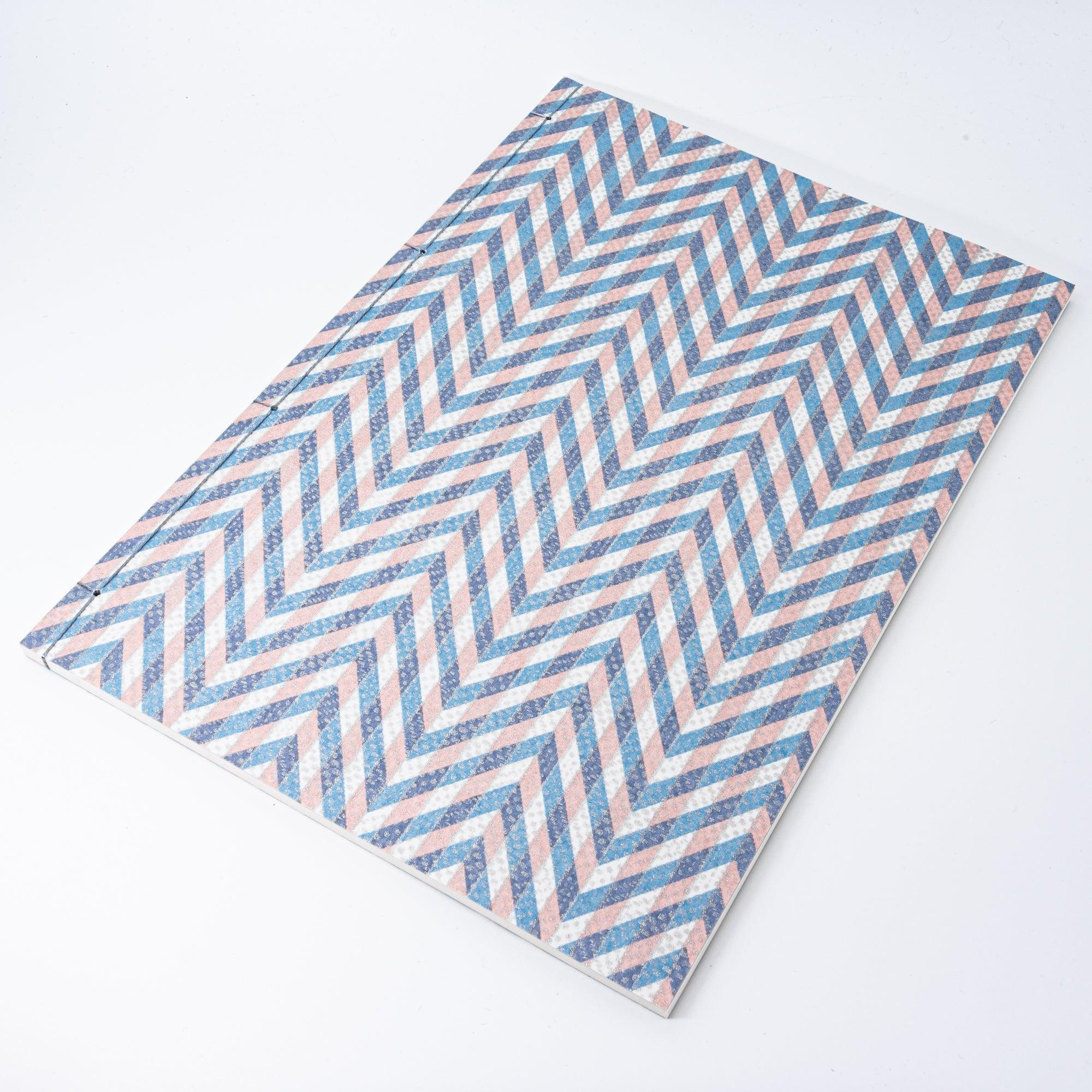 SOME PAD light blue washi notebook with Japanese binding and soft pastel dyed cover with traditional Japanese craftsmanship