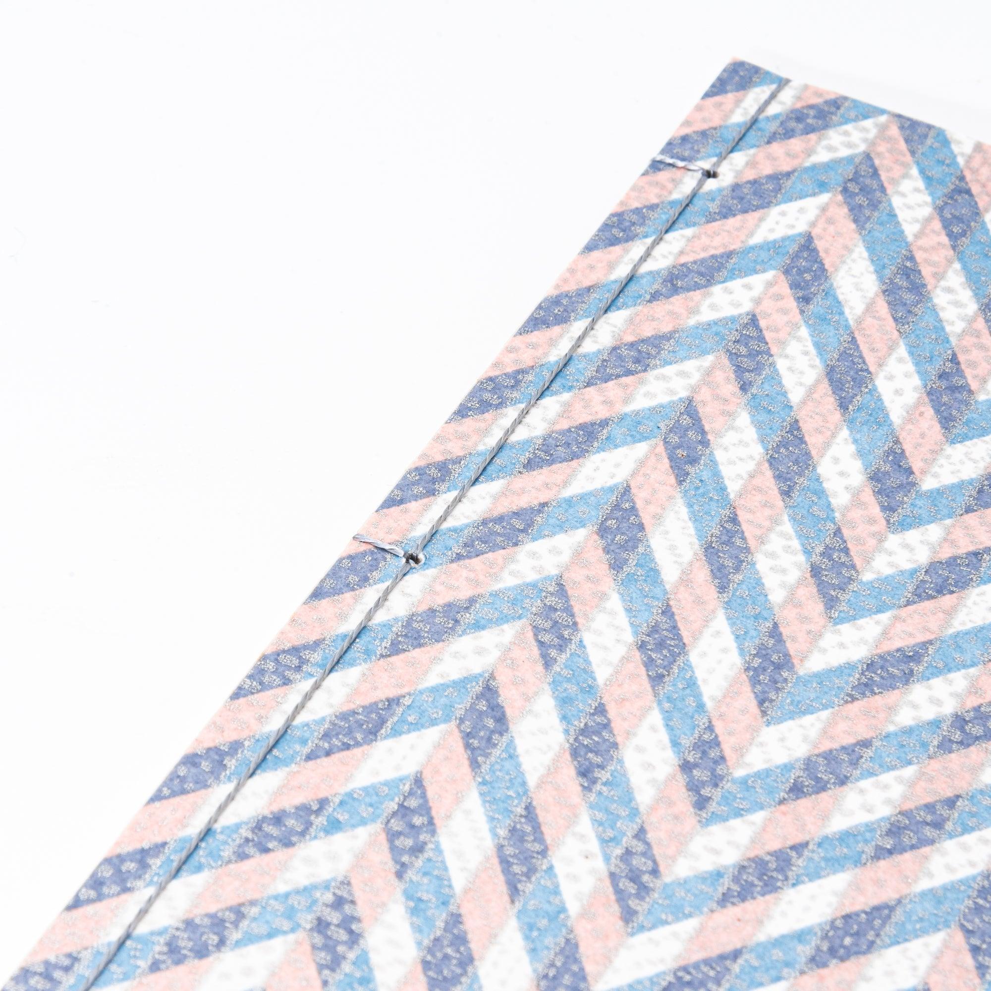 SOME PAD notebook light blue Yuzen washi with traditional Japanese binding and pages with traditional Japanese craftsmanship