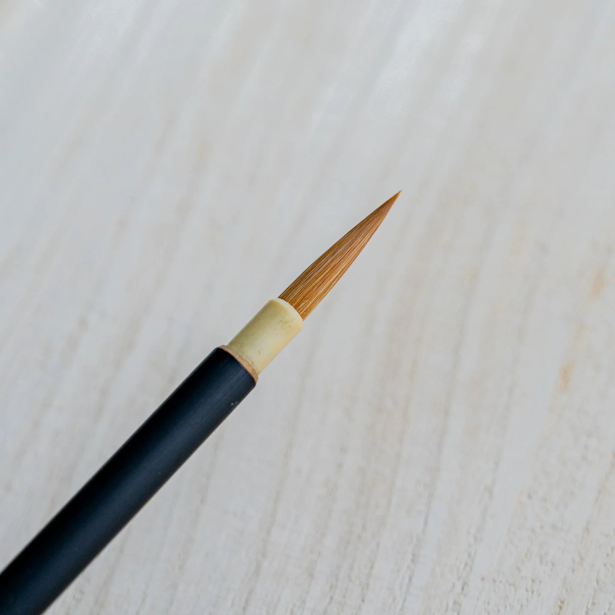 Akashiya Menso brush size comparison: Small, Medium and Large from Nara brushmaker Akashiya (founded 1716)