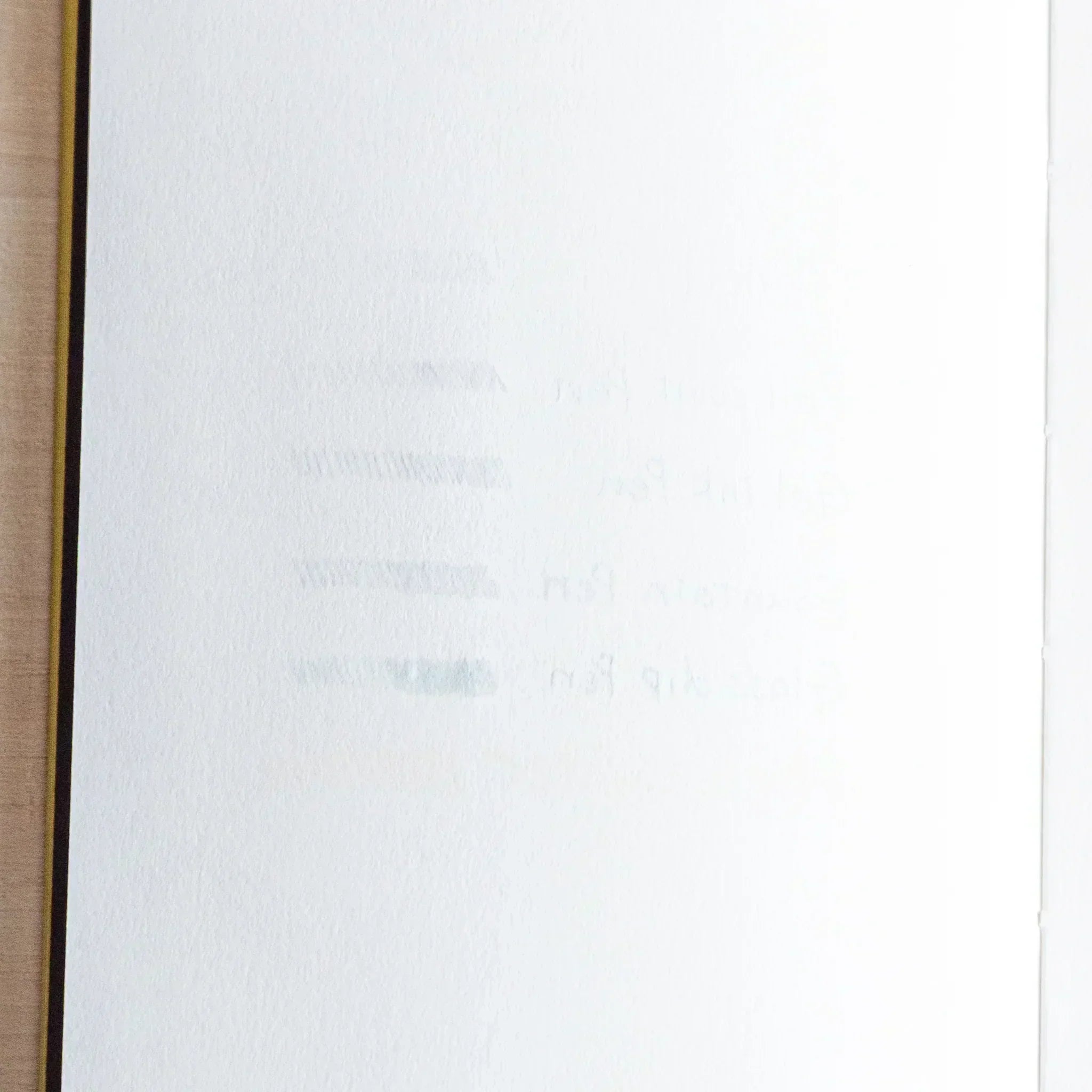 Writing test on Bank Ledger Paper showing pencil, ballpoint, gel ink, fountain, glass dip pens, and highlighter bleed-through