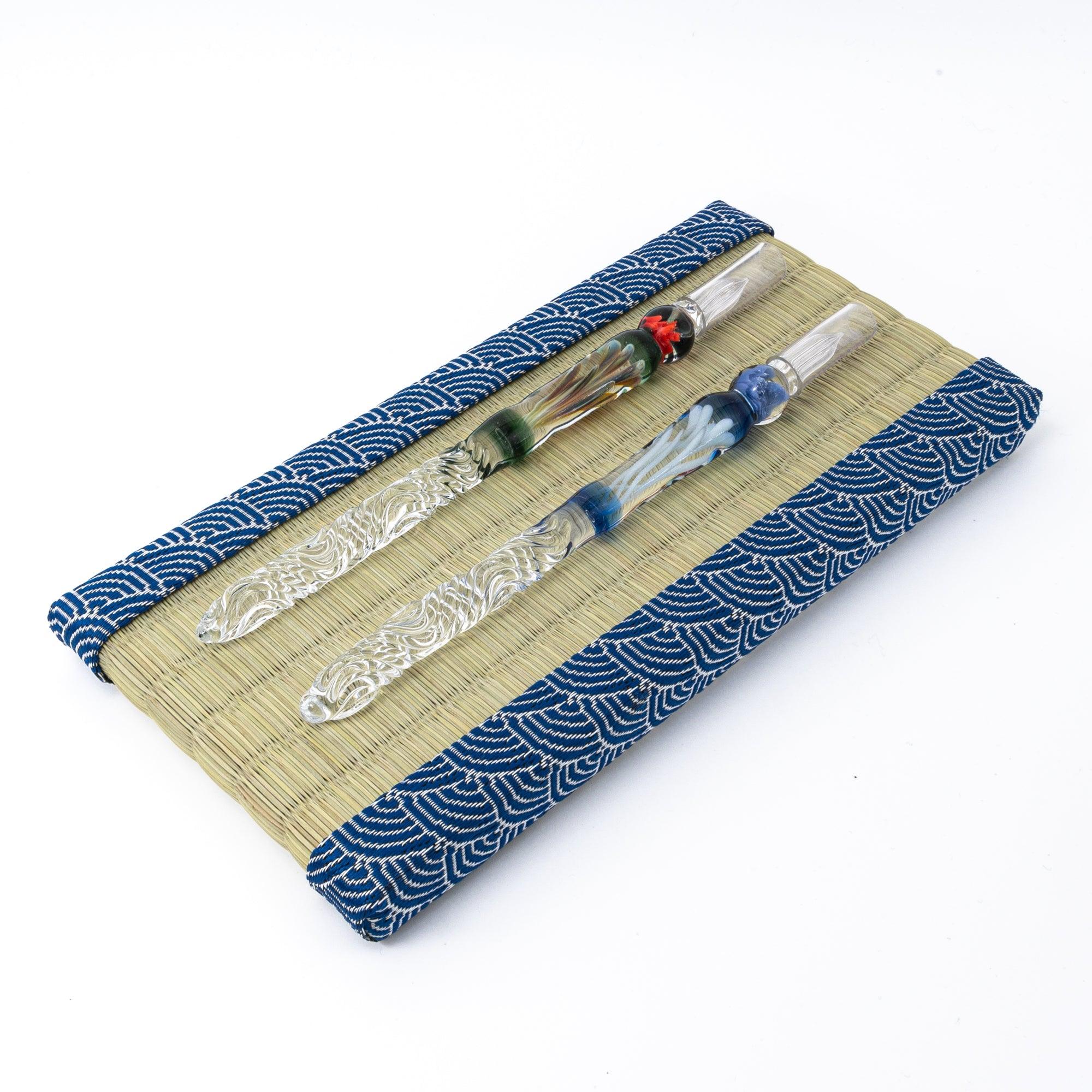 Blue Yachiyo Tatami Pen Tray - Komorebi Stationery