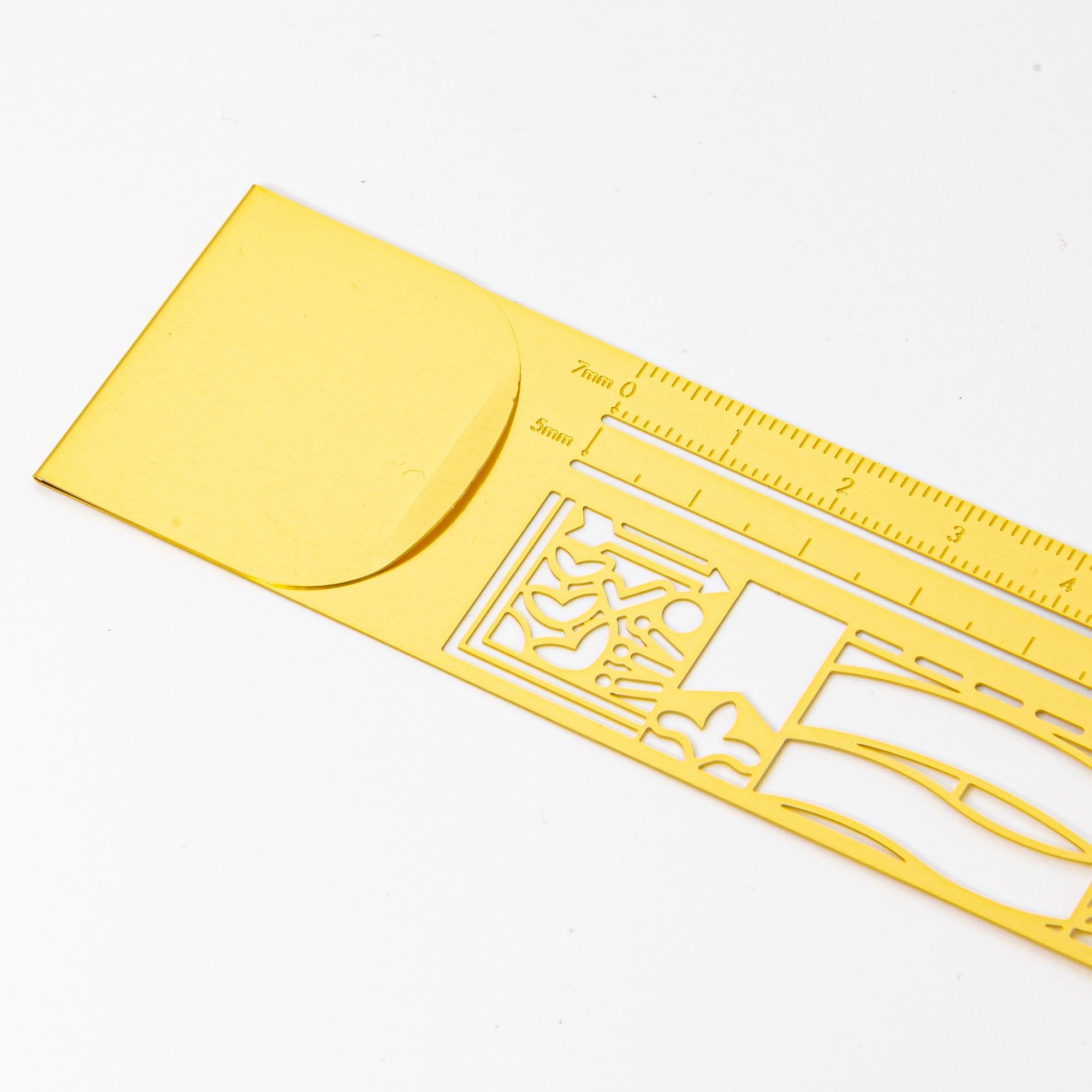 Clip Ruler: 3-in-1 Bookmark, Measuring, and Drawing Template - Midori - Komorebi Stationery