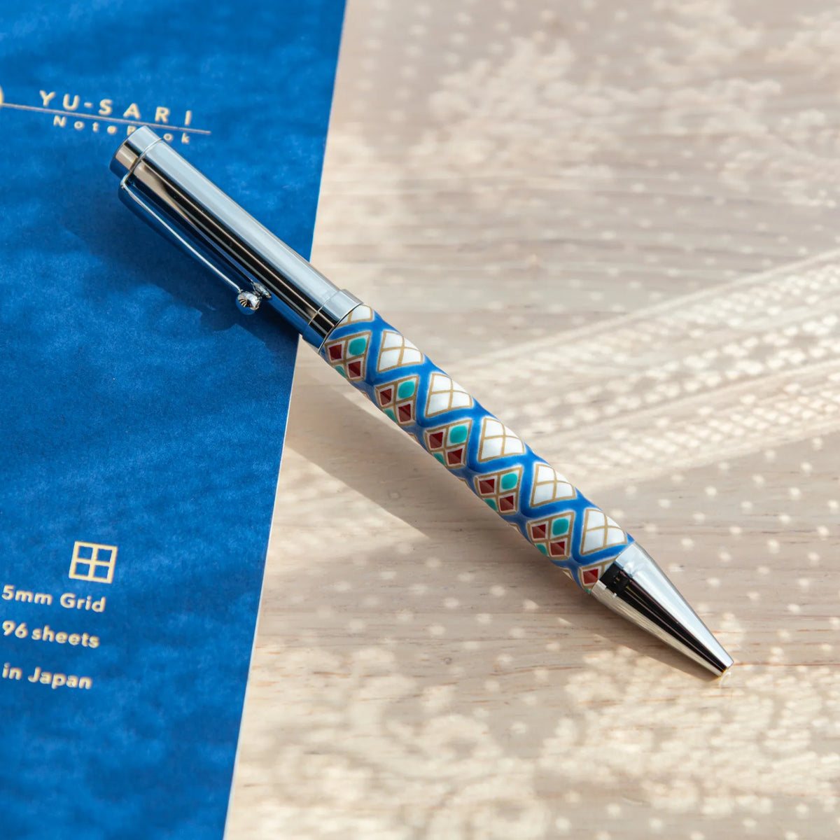 Diamond Geometric Pattern Kutani Ceramic Japanese Ballpoint Pen ...