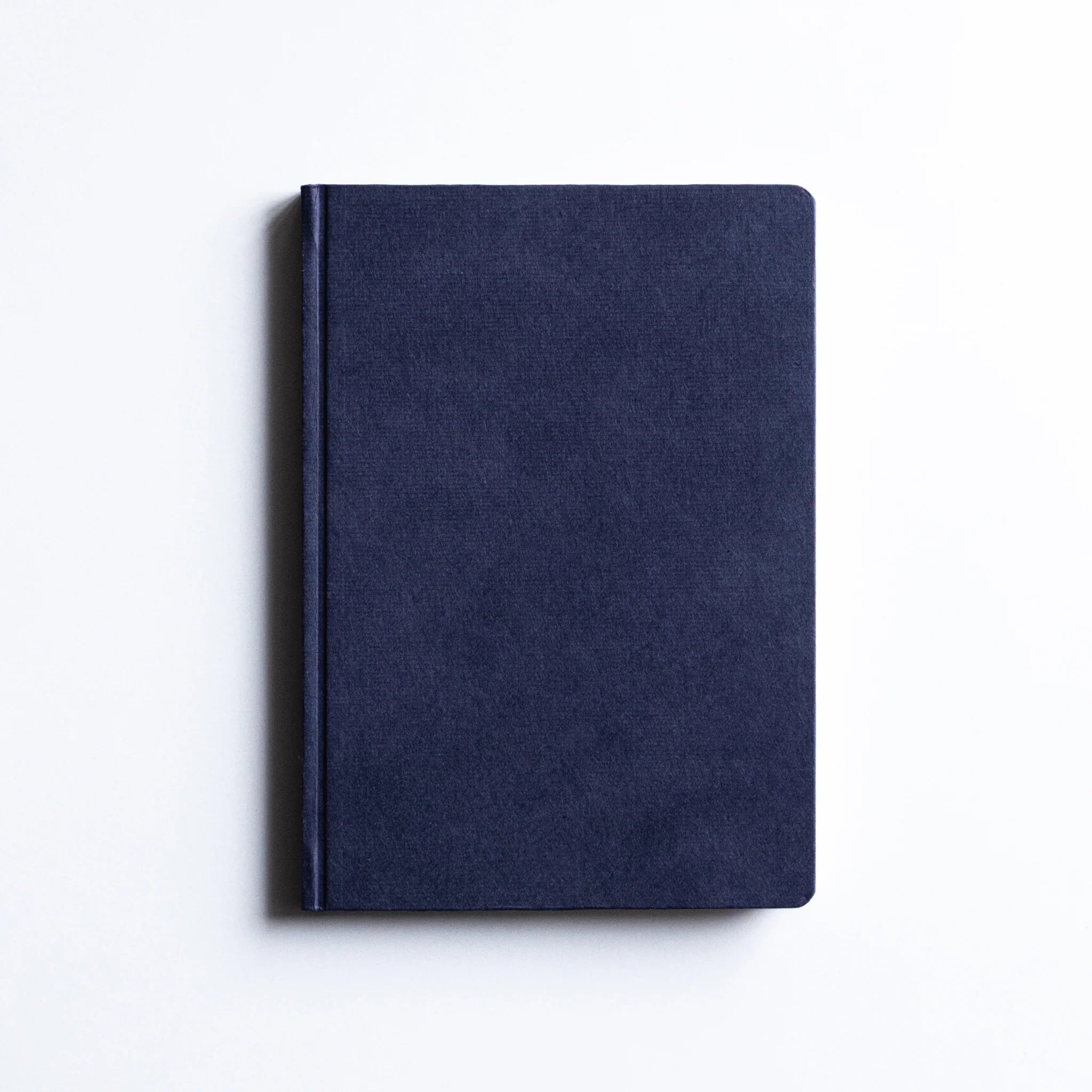 Minimalist top view of Dressco Bank Ledger Paper Japanese Notebook in Navy.