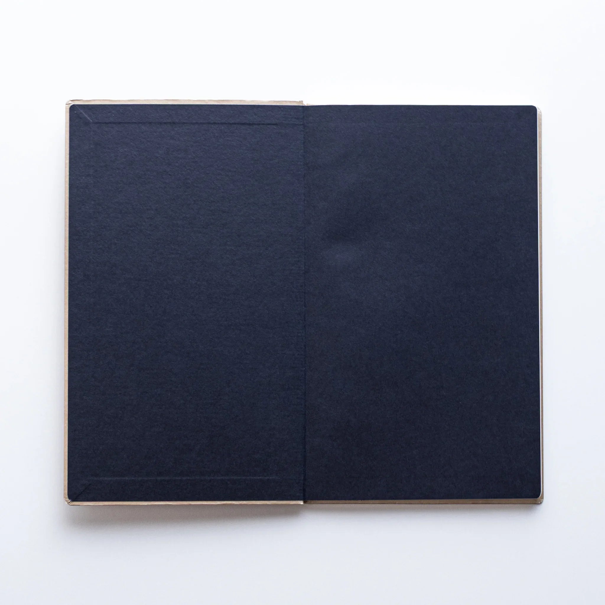 Inside cover of Dressco Bank Ledger Paper Japanese Notebook B6 in black endpaper.