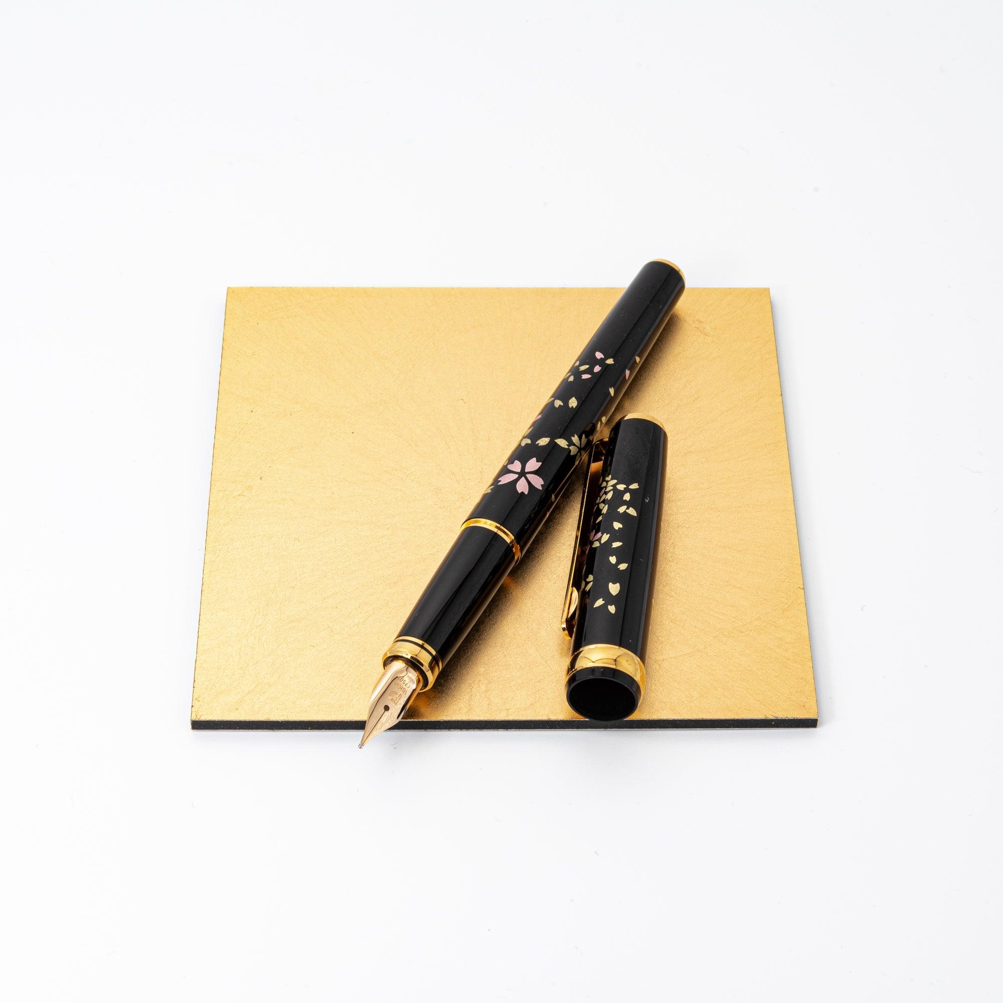 Gold Leaf Pen Tray HAKU LA TABLE Series - Komorebi Stationery