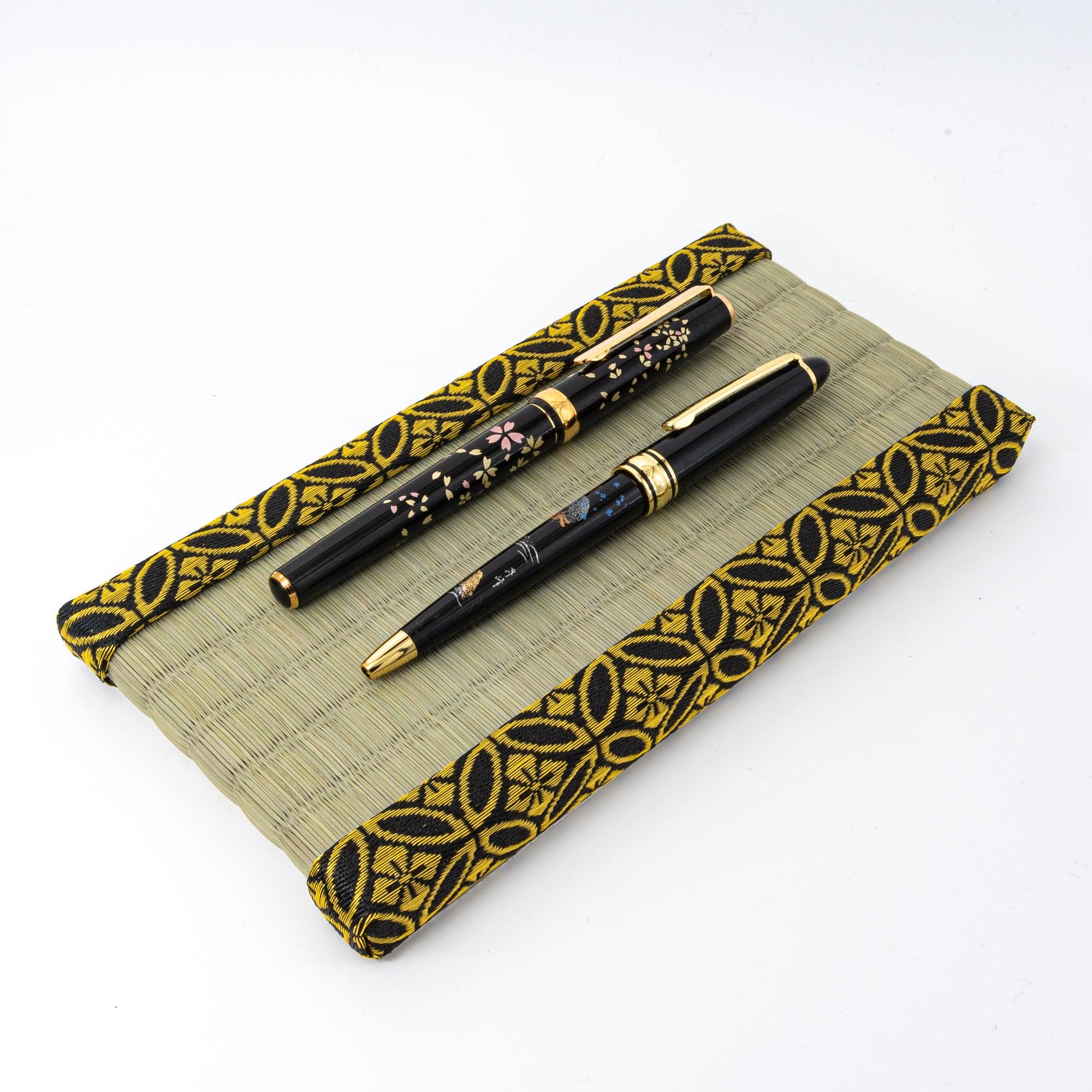 Gold Shippo Tatami Pen Tray - Komorebi Stationery