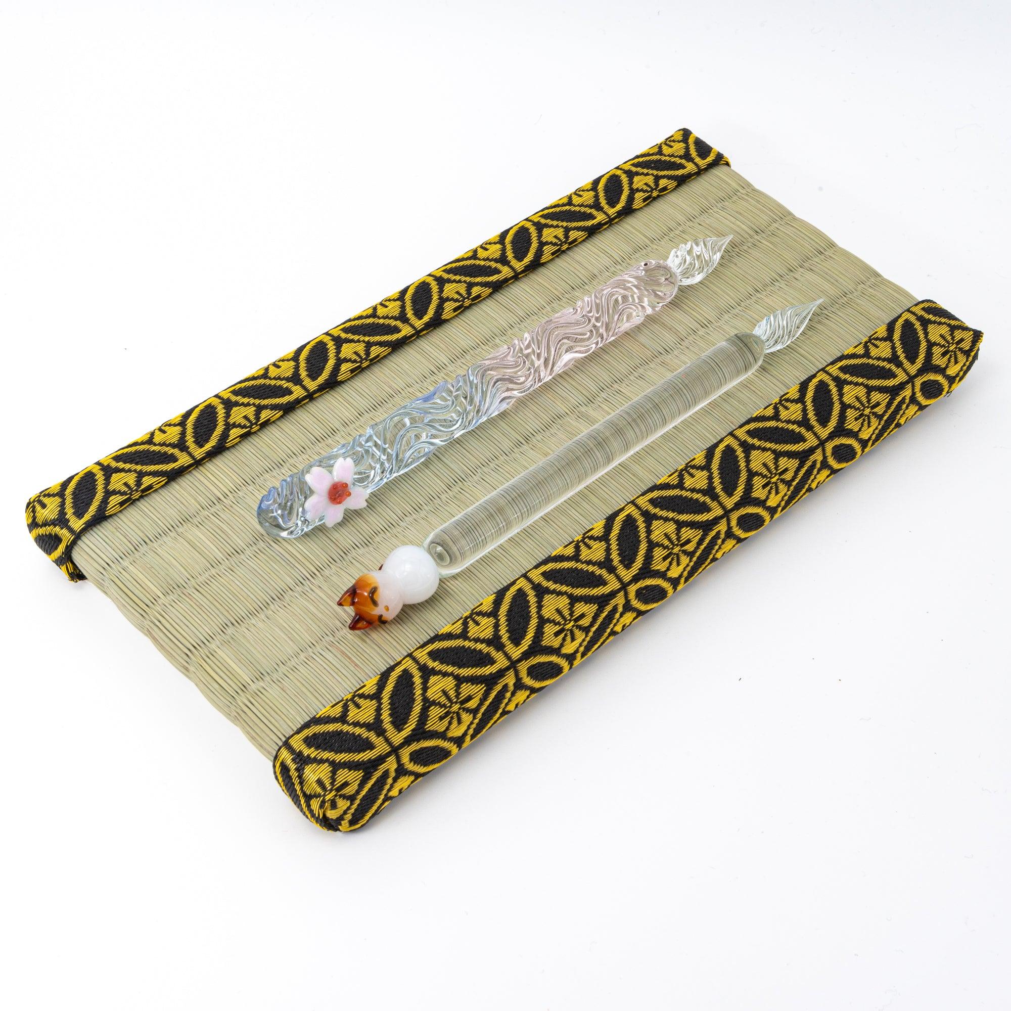 Gold Shippo Tatami Pen Tray - Komorebi Stationery