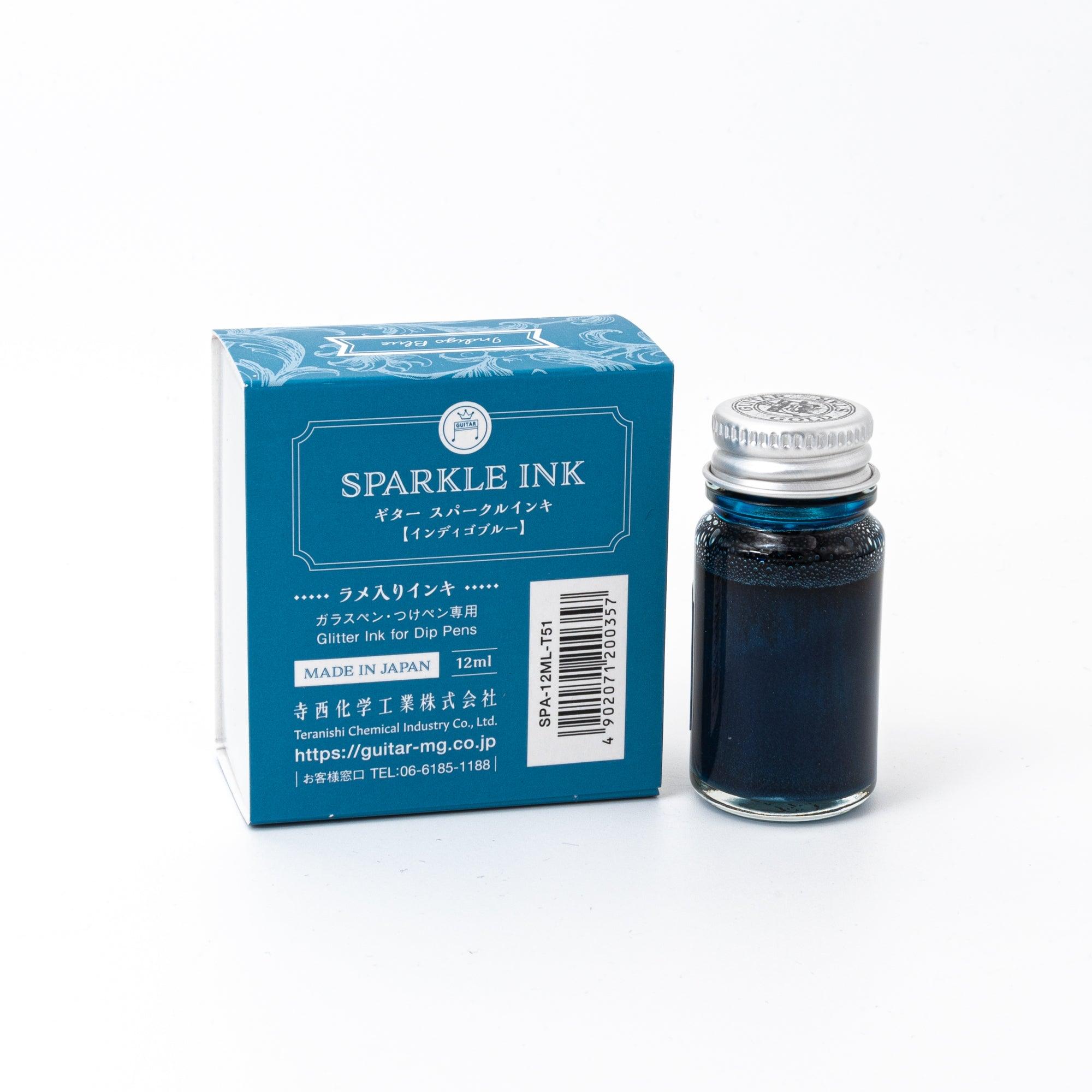 Guitar Sparkle Indigo Blue Shimmer Ink - Komorebi Stationery