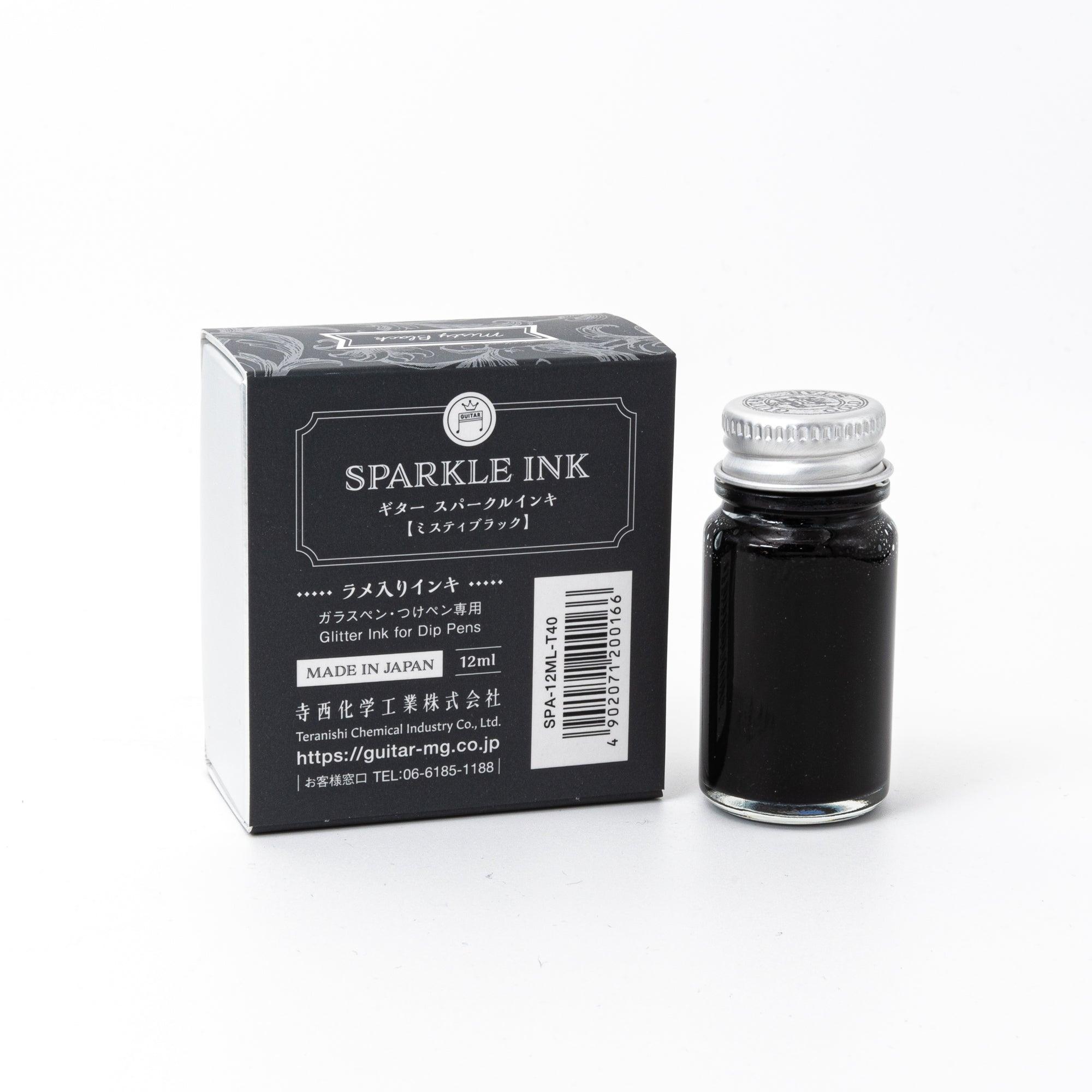 Guitar Sparkle Misty Black Shimmer Ink - Komorebi Stationery