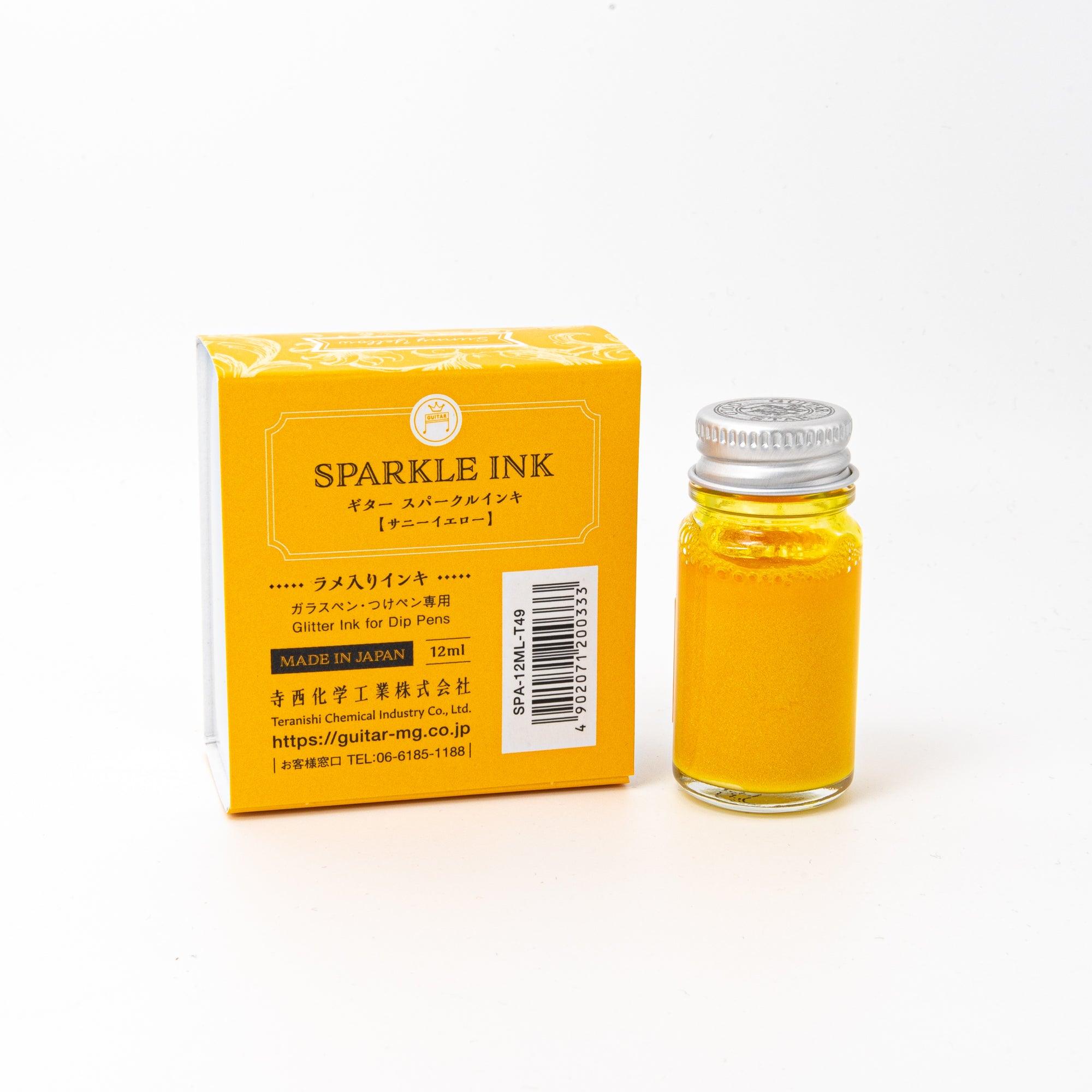 Guitar Sparkle Sunny Yellow Shimmer Ink - Komorebi Stationery