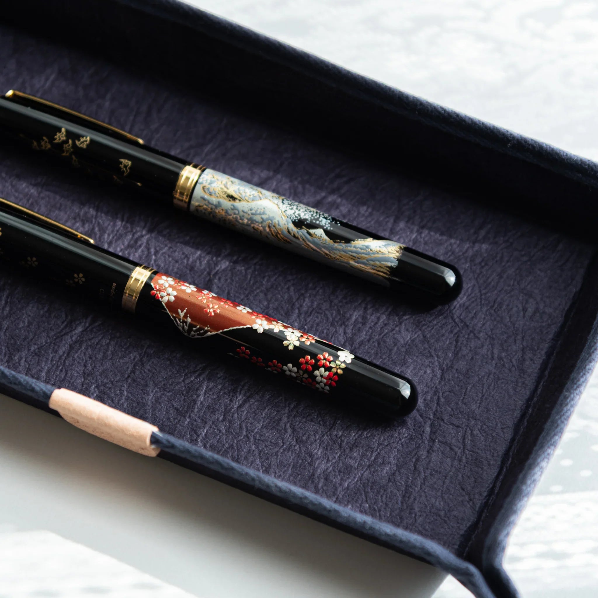 Handcrafted Sugihara Washi Paper Pen Tray – Purple