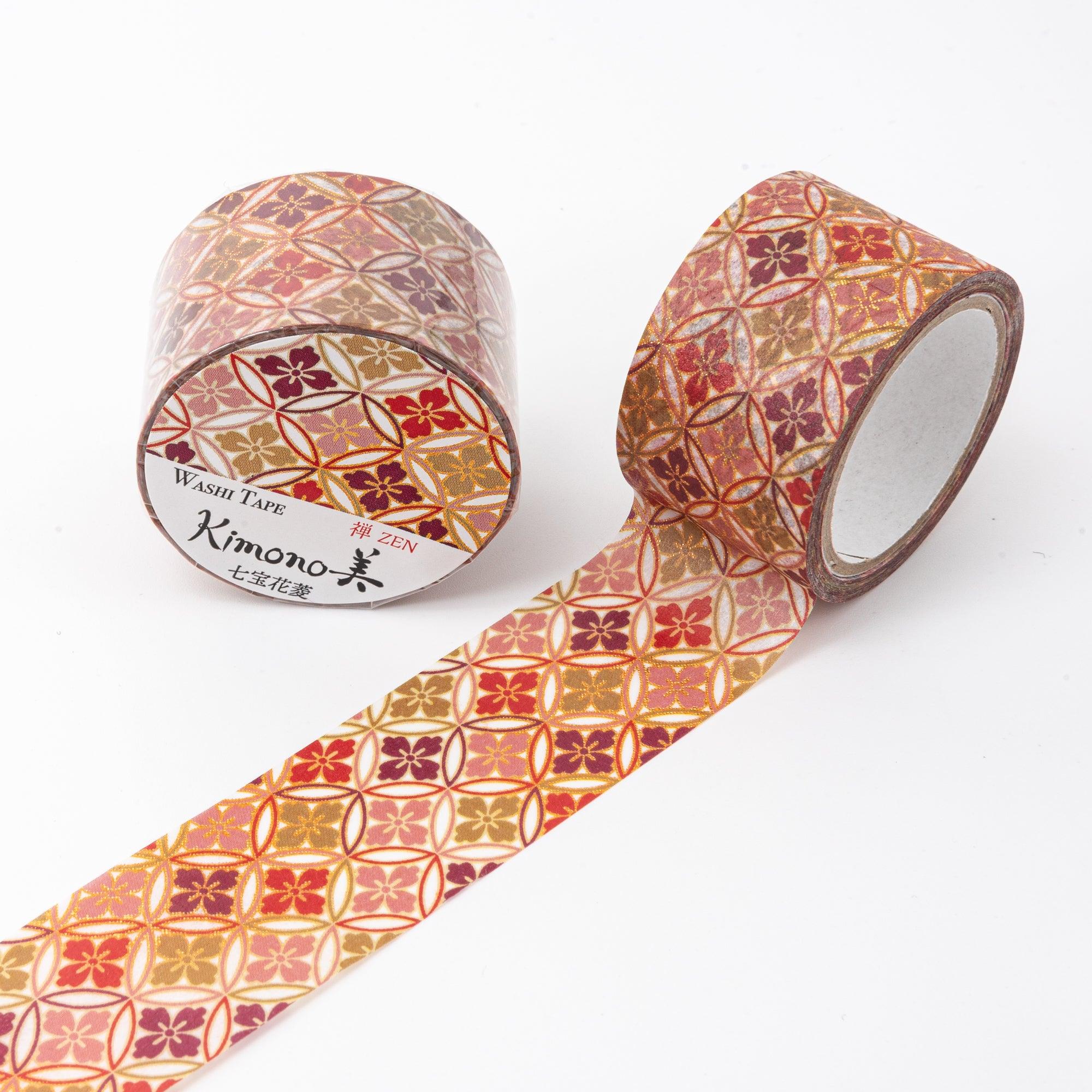 Kimono Beauty Series Shippo Hanabishi Iyo Washi Tape - Komorebi Stationery