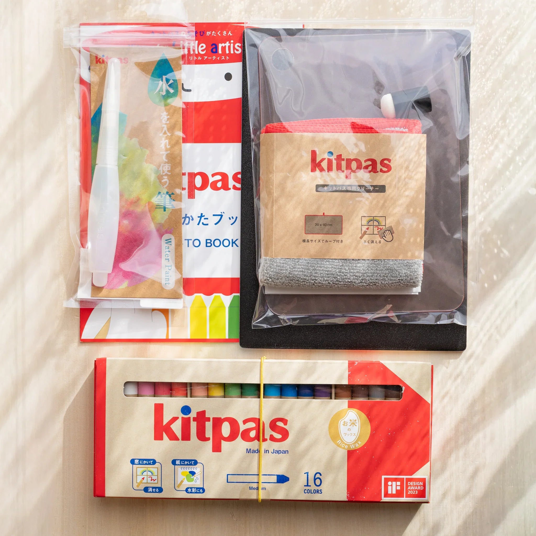 Kitpas watercolor crayon tips in extreme close-up showing the detail and texture of the wax composition