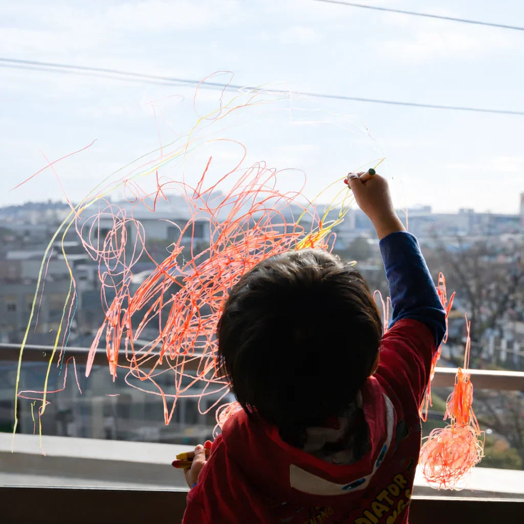 Kitpas Little Artist non-toxic watercolor crayons twenty-four colors displayed showing full color variety