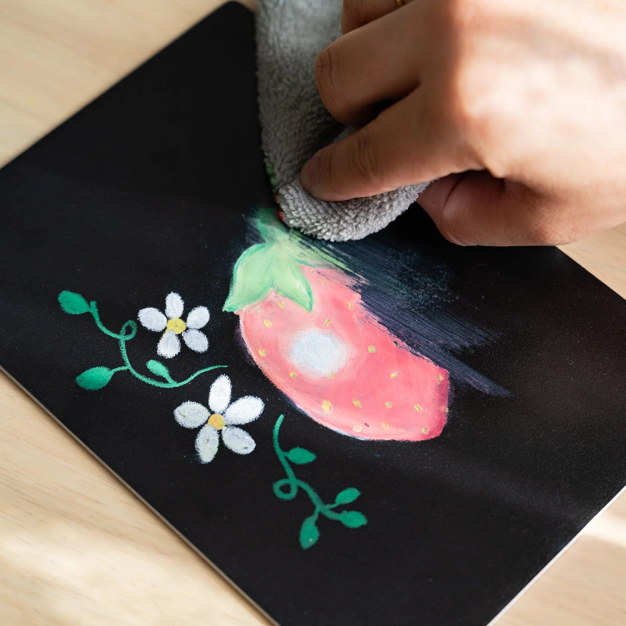 Set of Kitpas watercolor crayons with the color mixing chart visible showing combination possibilities