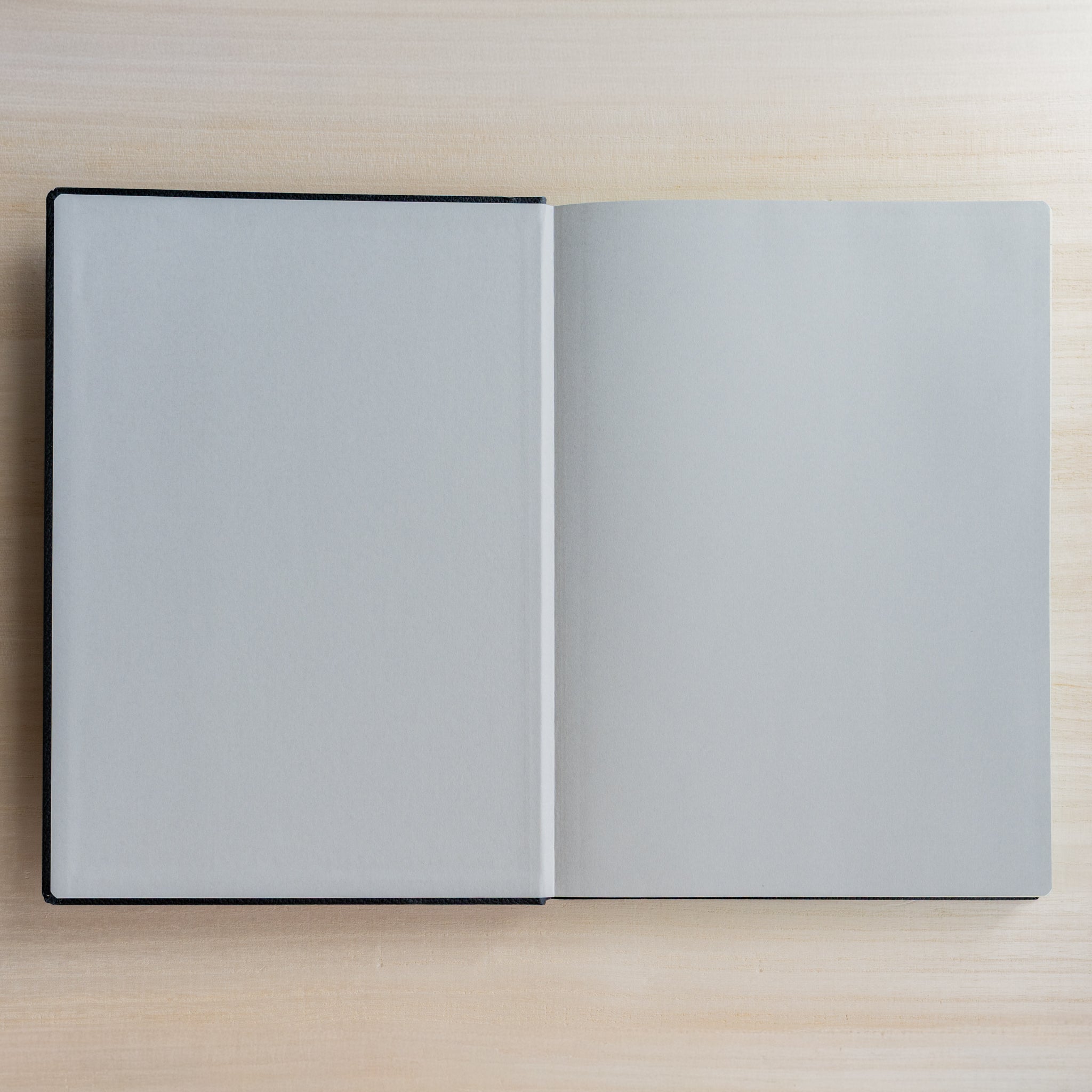 Life Noble notebook A5 opened flat showing smooth cream L Writing Paper, fountain pen friendly Japanese notebook for journaling