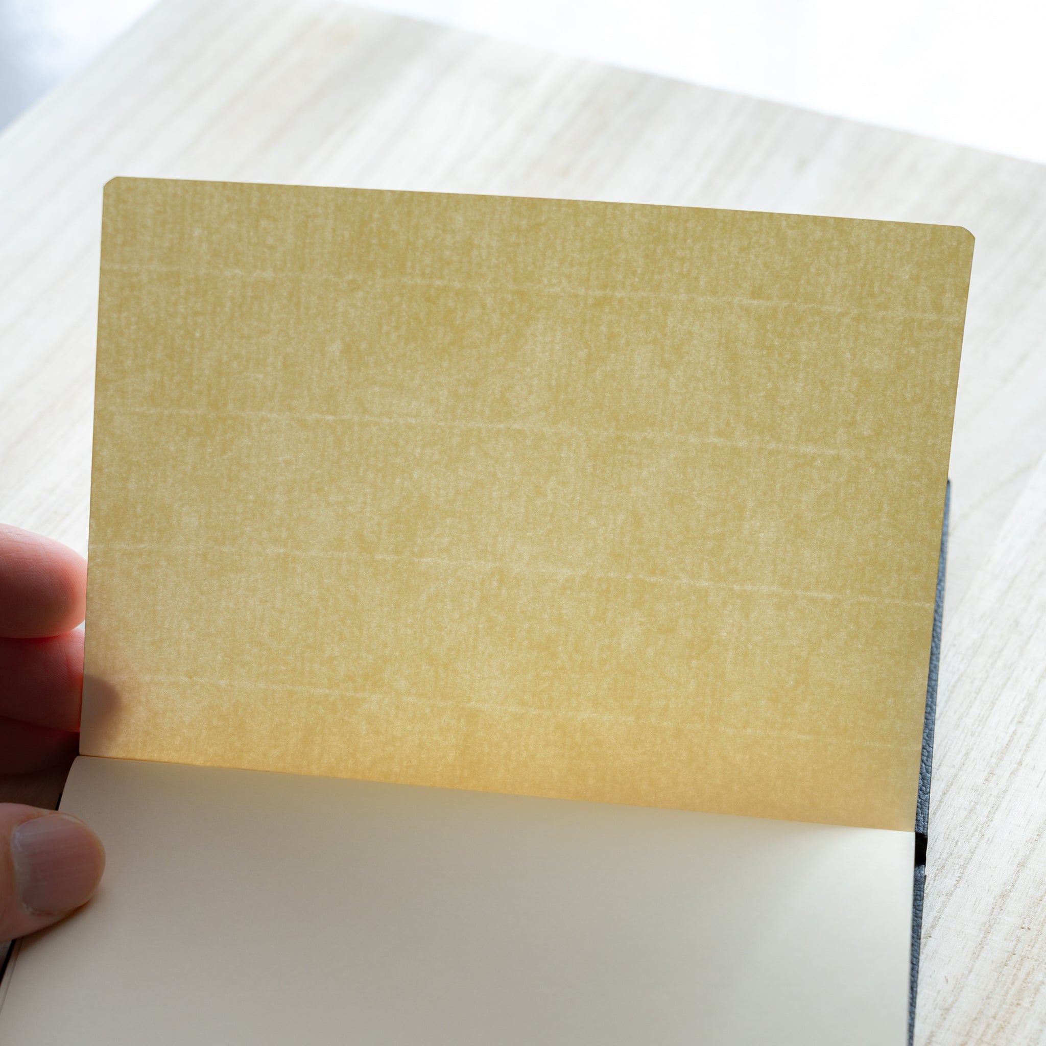 Life Noble notebook A6 close-up of cream L Writing Paper, showing smooth texture and refined Japanese quality