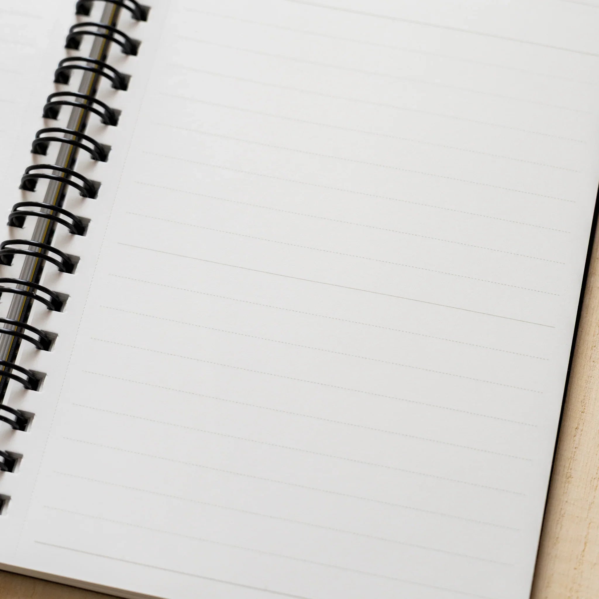 Maruman Mnemosyne notebook, detail shot of ruled line pattern, Japanese Mnemosyne notepad with fountain pen-friendly paper