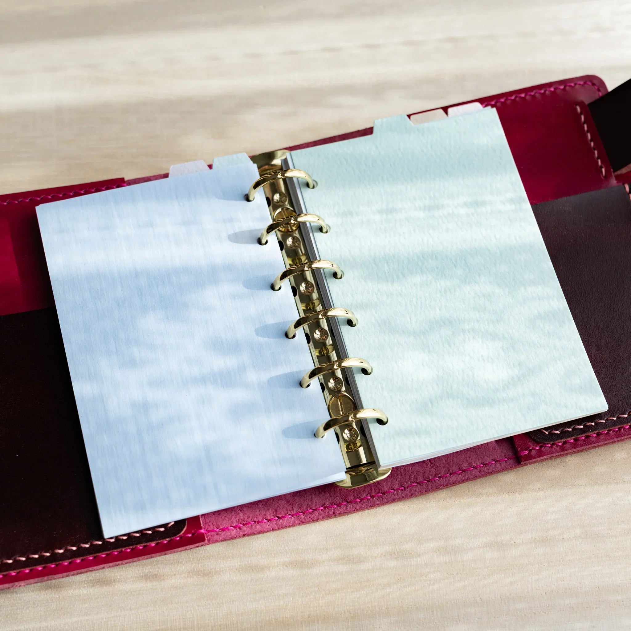 Japanese Stationery Mermaid top-tab index dividers for Mini 6 planners, blank paper inserts to organize your binder.