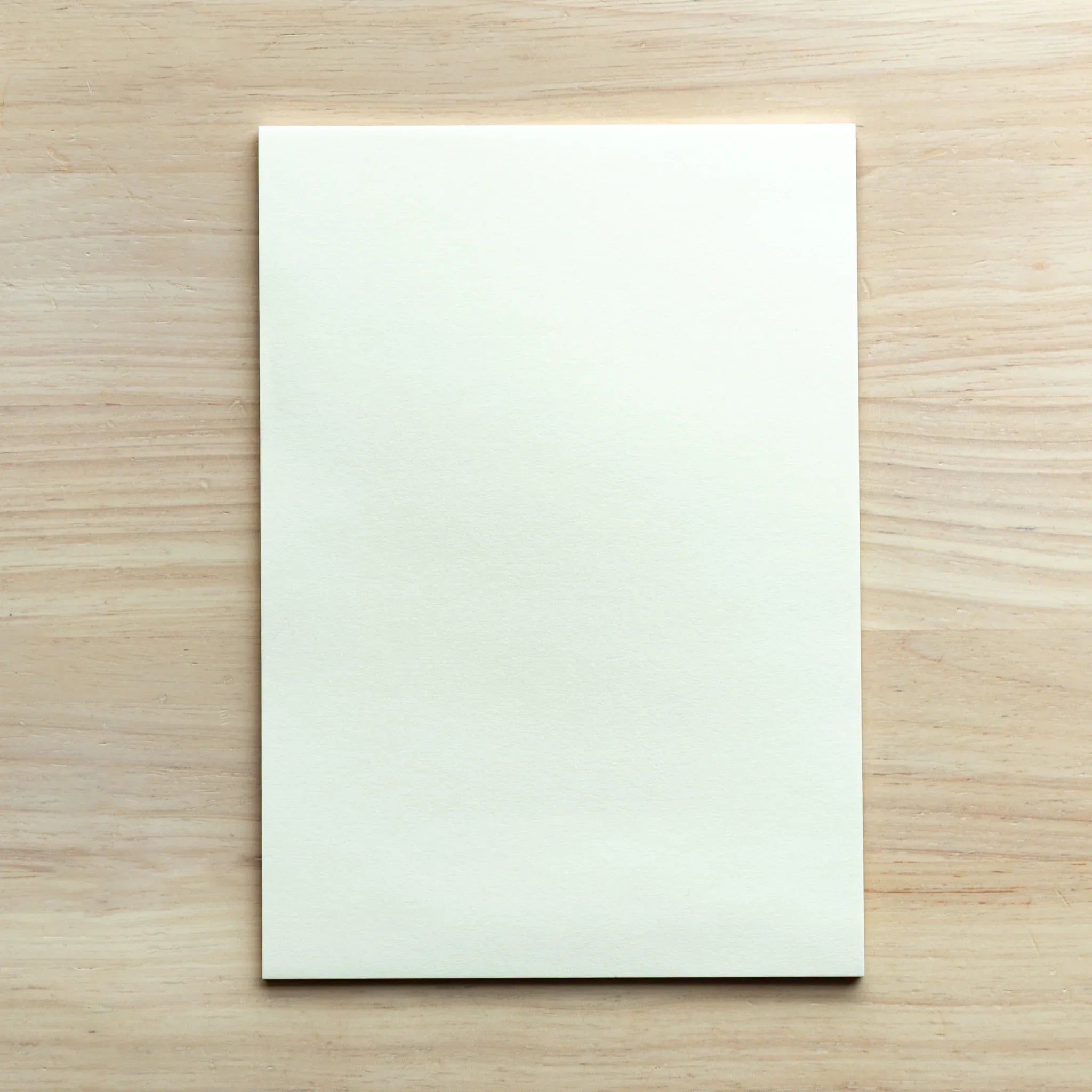 White sheet from Paper Tasting Writing Pad Set Egg Shell Vol3, Japanese Note Book view.