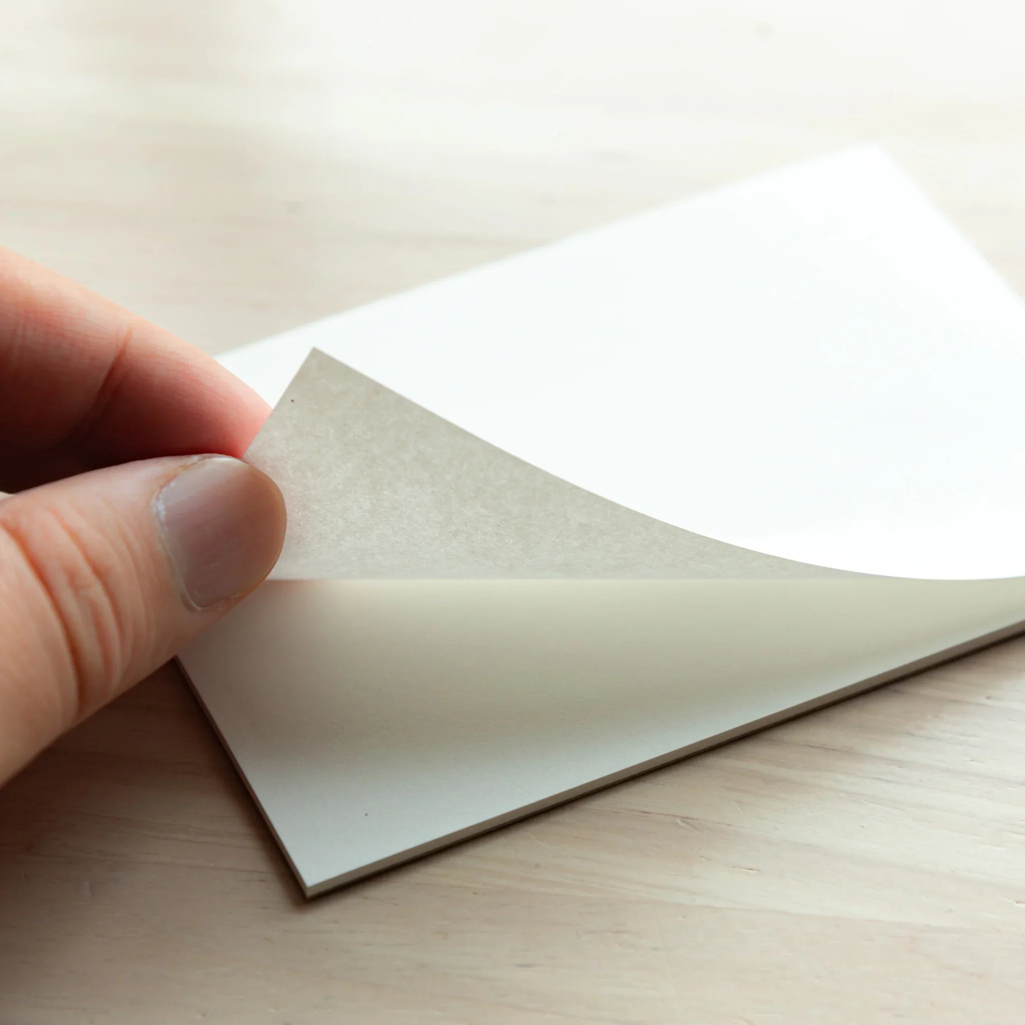 Turning a sheet from Paper Tasting Writing Pad Set vol.2 with Japanese Note Book papers by Yamamoto Paper.