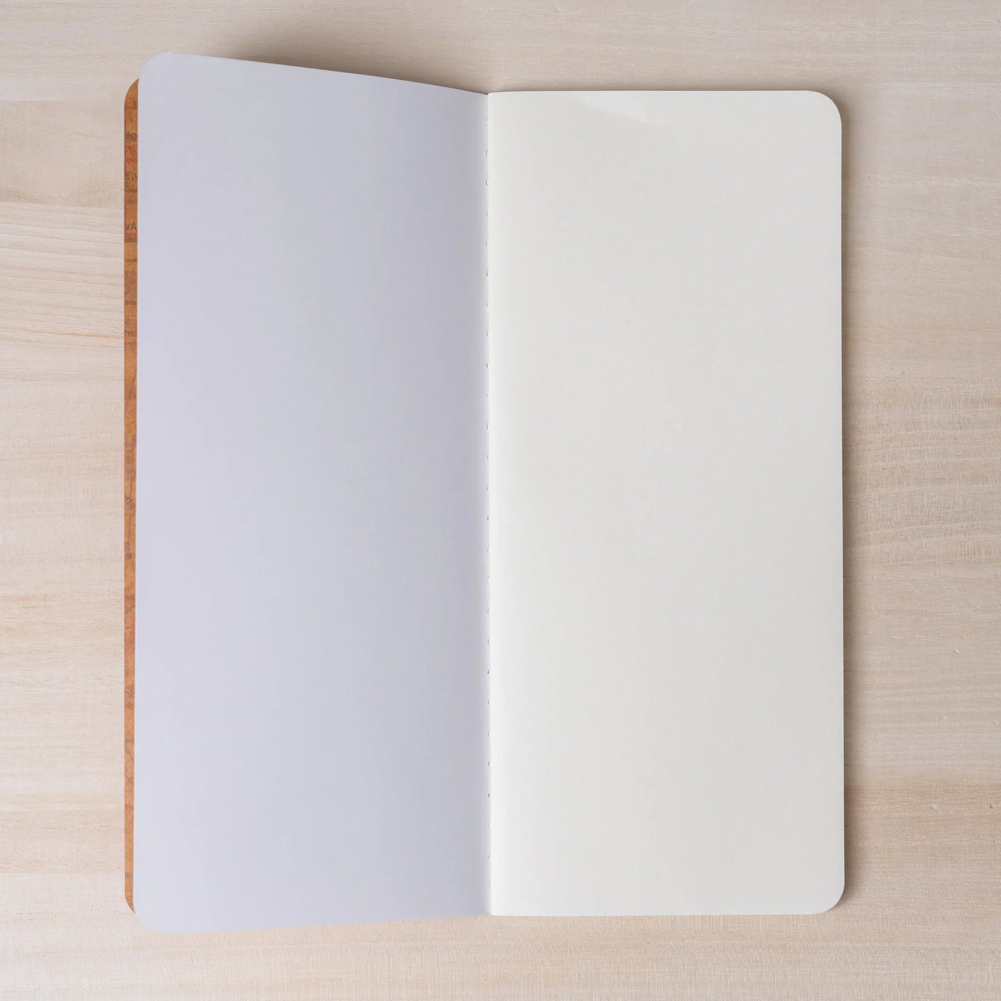 RO-BIKI Metro Map Notebook, side profile view of product providing full visual representation and product details