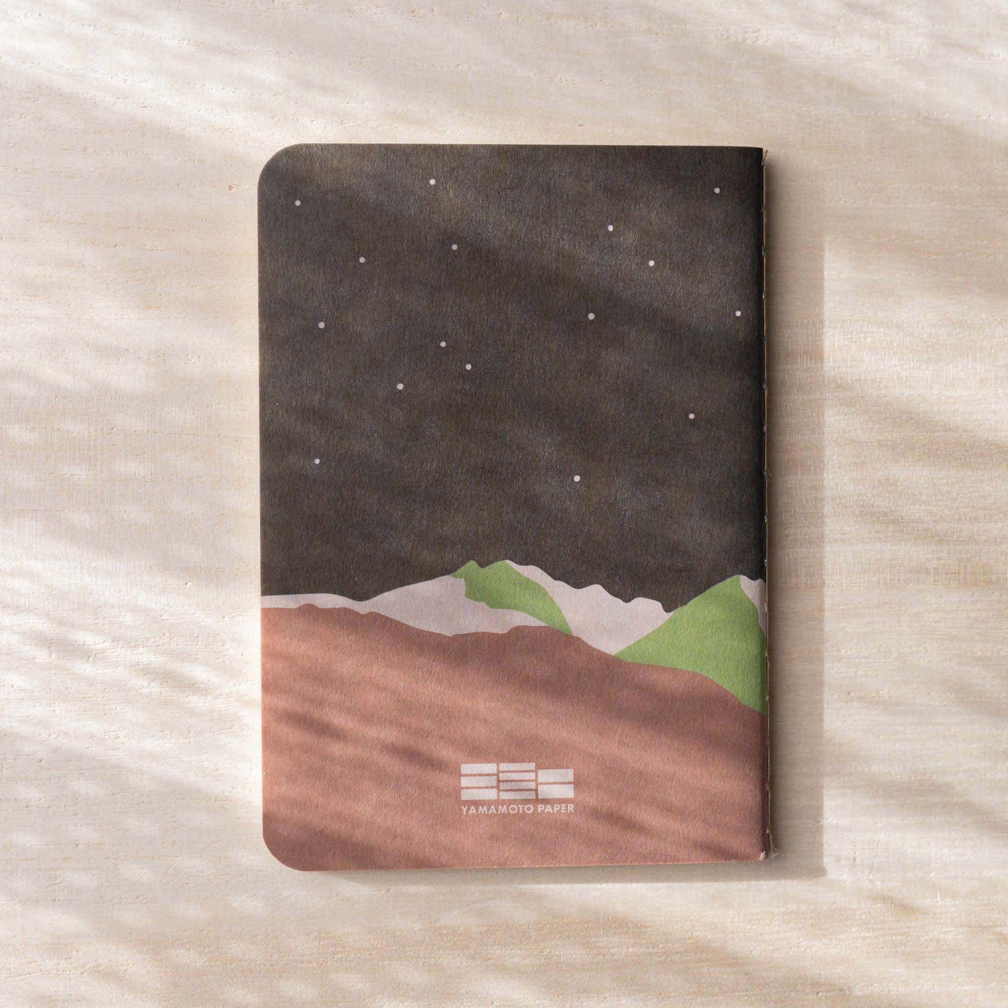 RO-BIKI Mountain Night Notebook, image_10_position_9: full layout of complete product set with visual clarity
