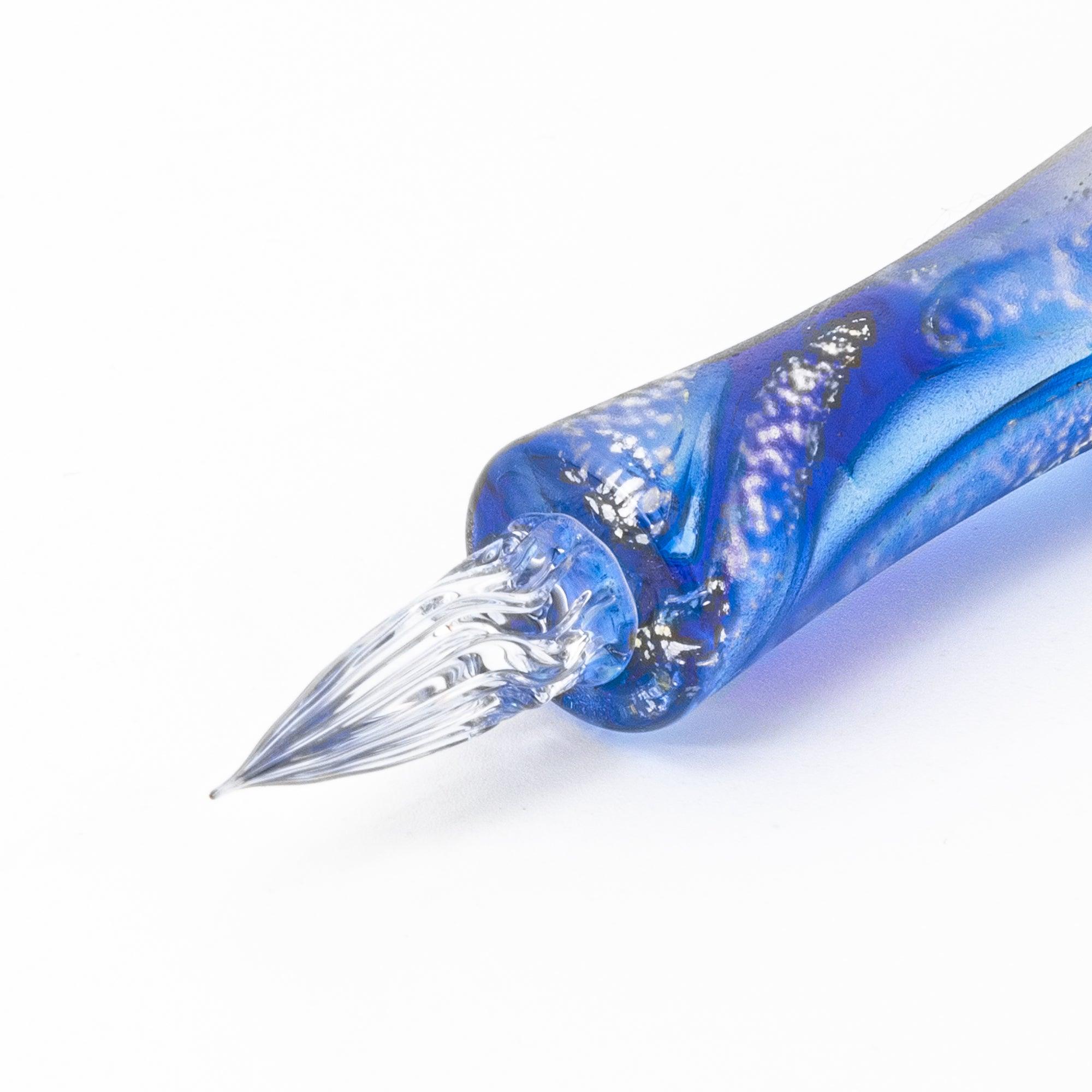 TAKETORI Hazy Moon Series Lapis Lazuli Glass Dip Pen - Glass Studio TooS - Komorebi Stationery