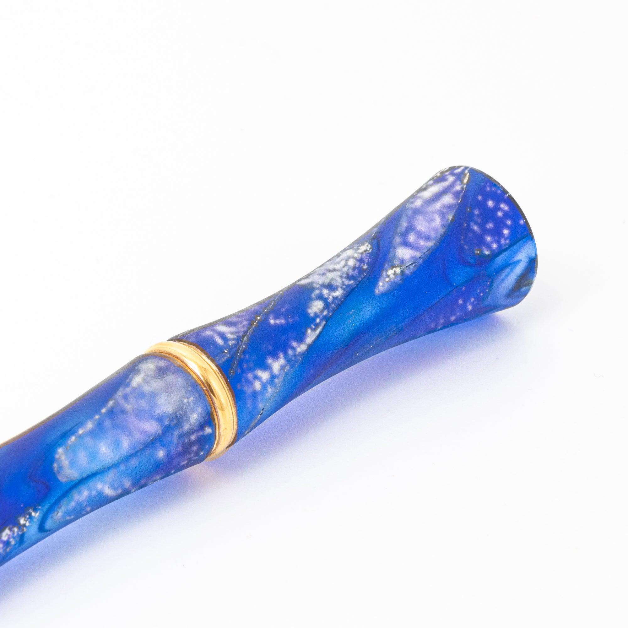 TAKETORI Hazy Moon Series Lapis Lazuli Glass Dip Pen - Glass Studio TooS - Komorebi Stationery