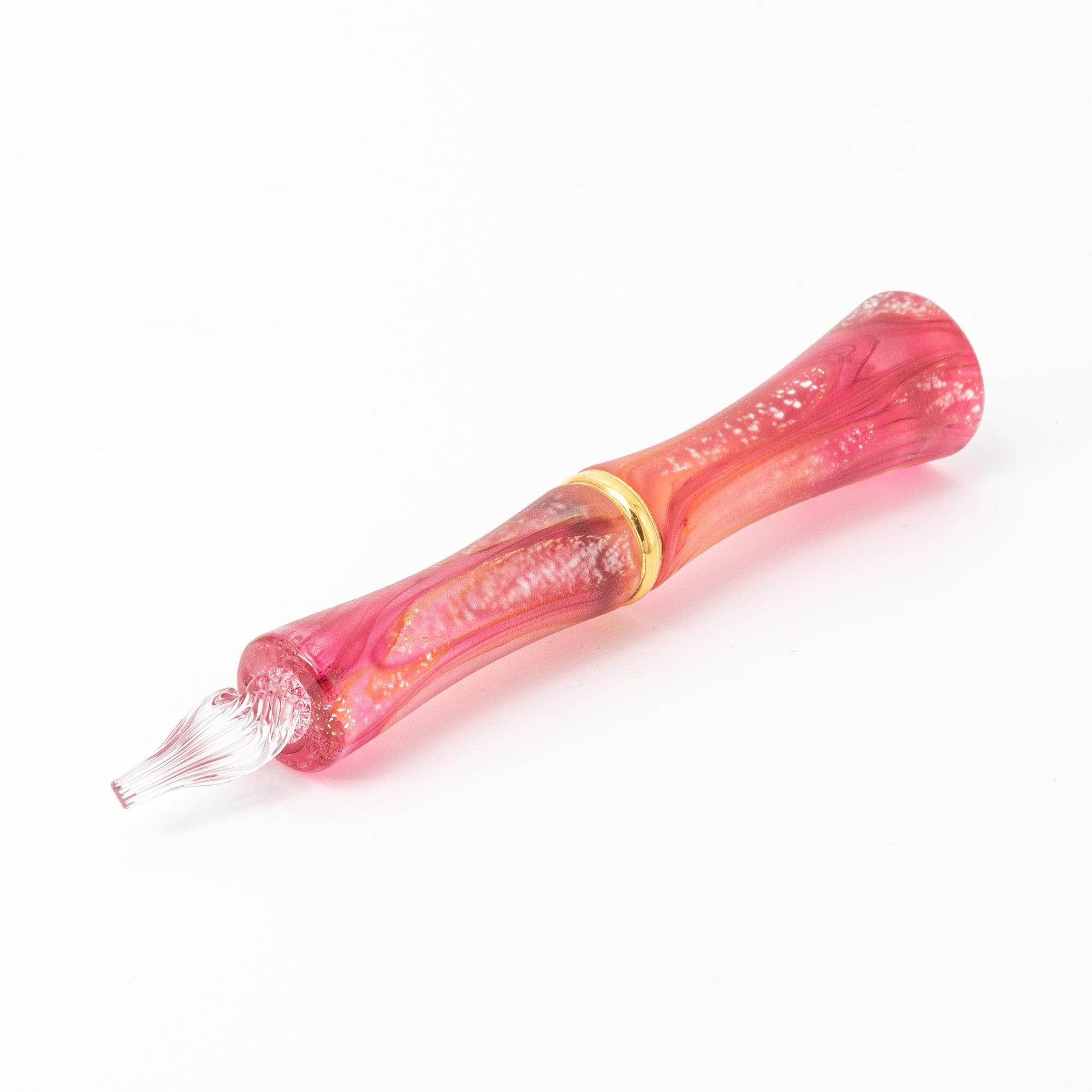 TAKETORI Hazy Series Moon Crimson Finch Glass Dip Pen - Glass Studio TooS - Komorebi Stationery