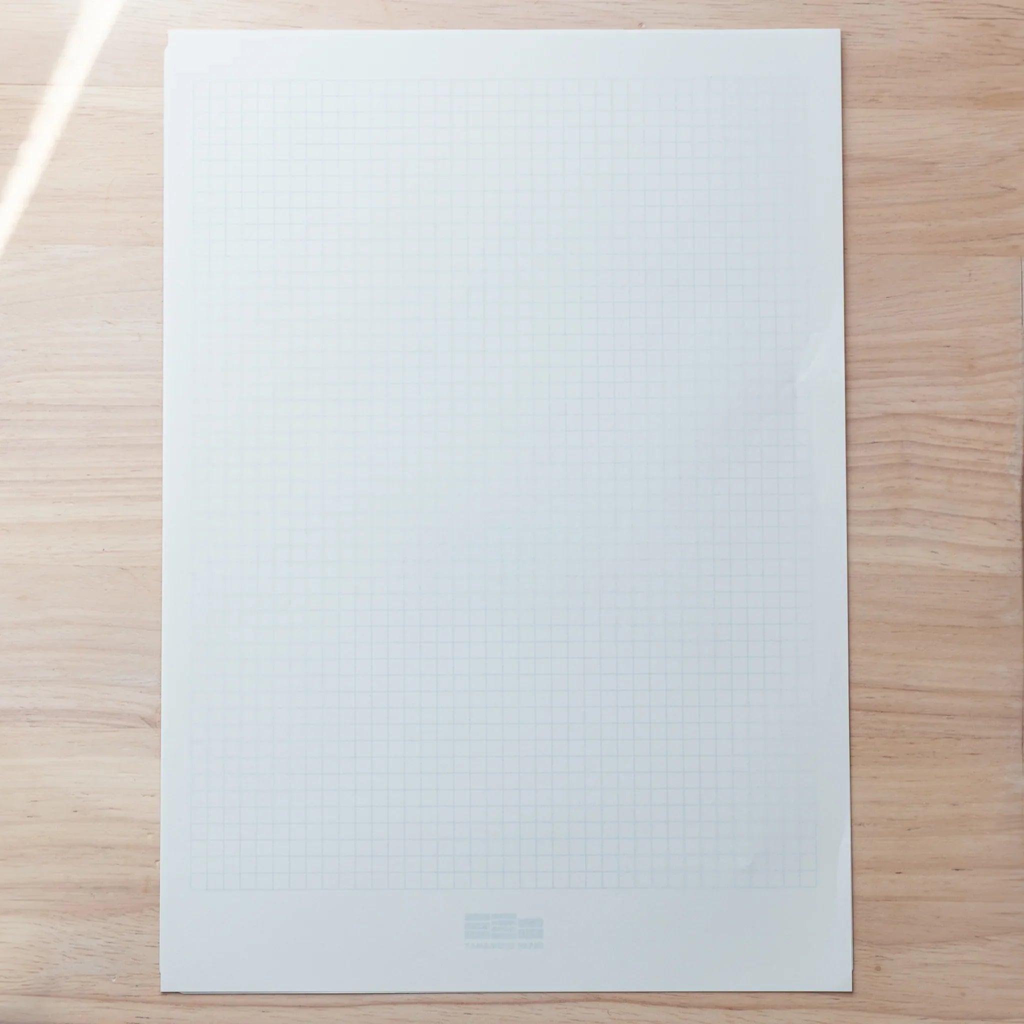 Tomoe River White Japanese Loose Leaf Paper A4 with faint grid lines visible on smooth 52gsm sheet.