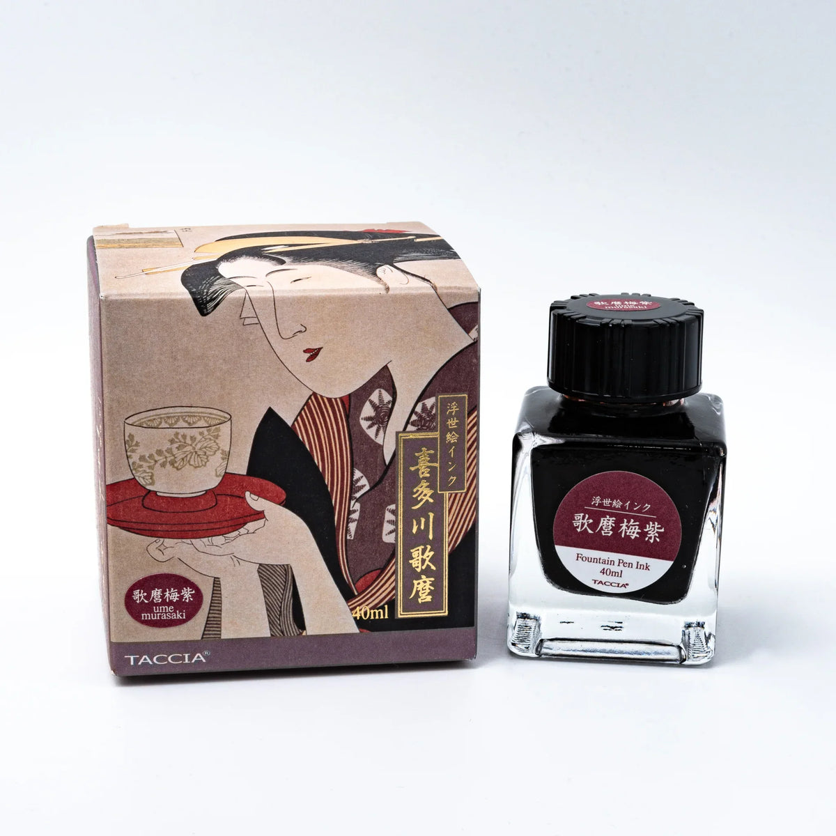 Ukiyo-e Utamaro-umemurasaki Fountain Pen Ink - Japanese Stationery Store